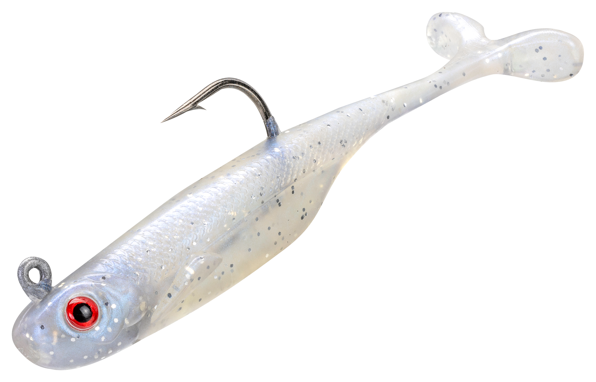 Image of Strike King Rigged Pinger Minnow - Pearl - 4″ - 3/8 oz.