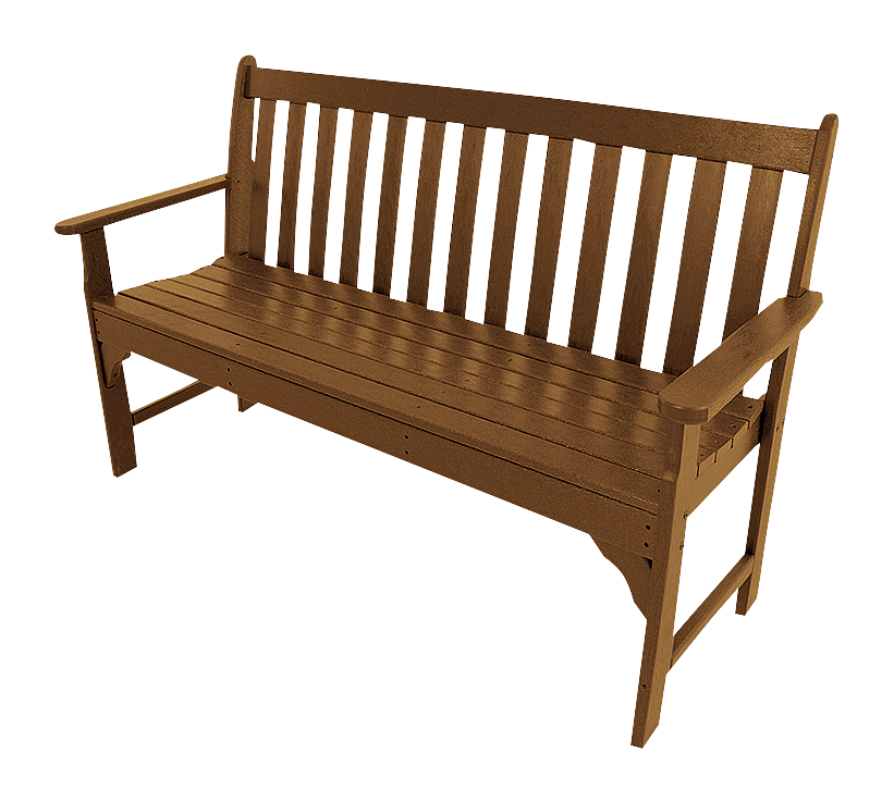 Image of POLYWOOD 60″ Vineyard Bench - Teak