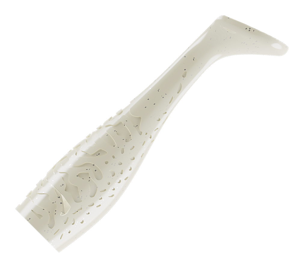 Image of WolfPack Tackle Jig Tail - Pearl White - 4″