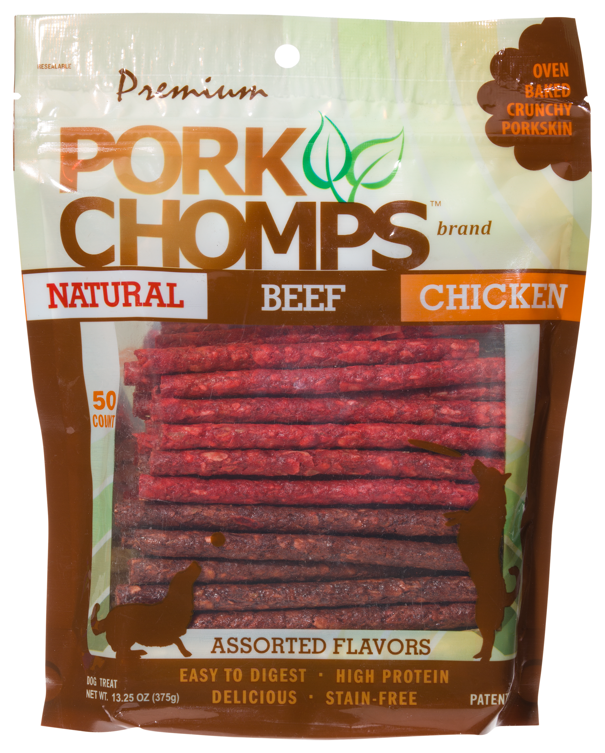 Pork Chomps Munchy Sticks Assorted Flavor Dog Treats