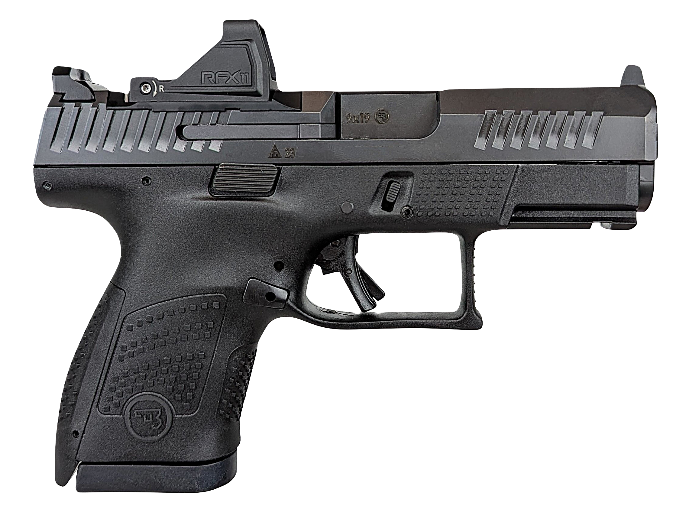 CZ P10 S SemiAuto Pistol with Viridian RFX 11 Green Dot Reflex Sight  9mm  101
