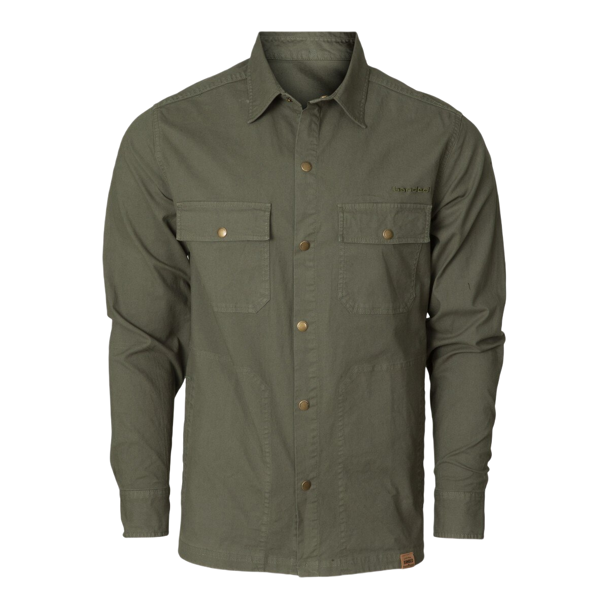 Image of Banded Canvas Camp Shirt Jacket - Forrest - 3XL