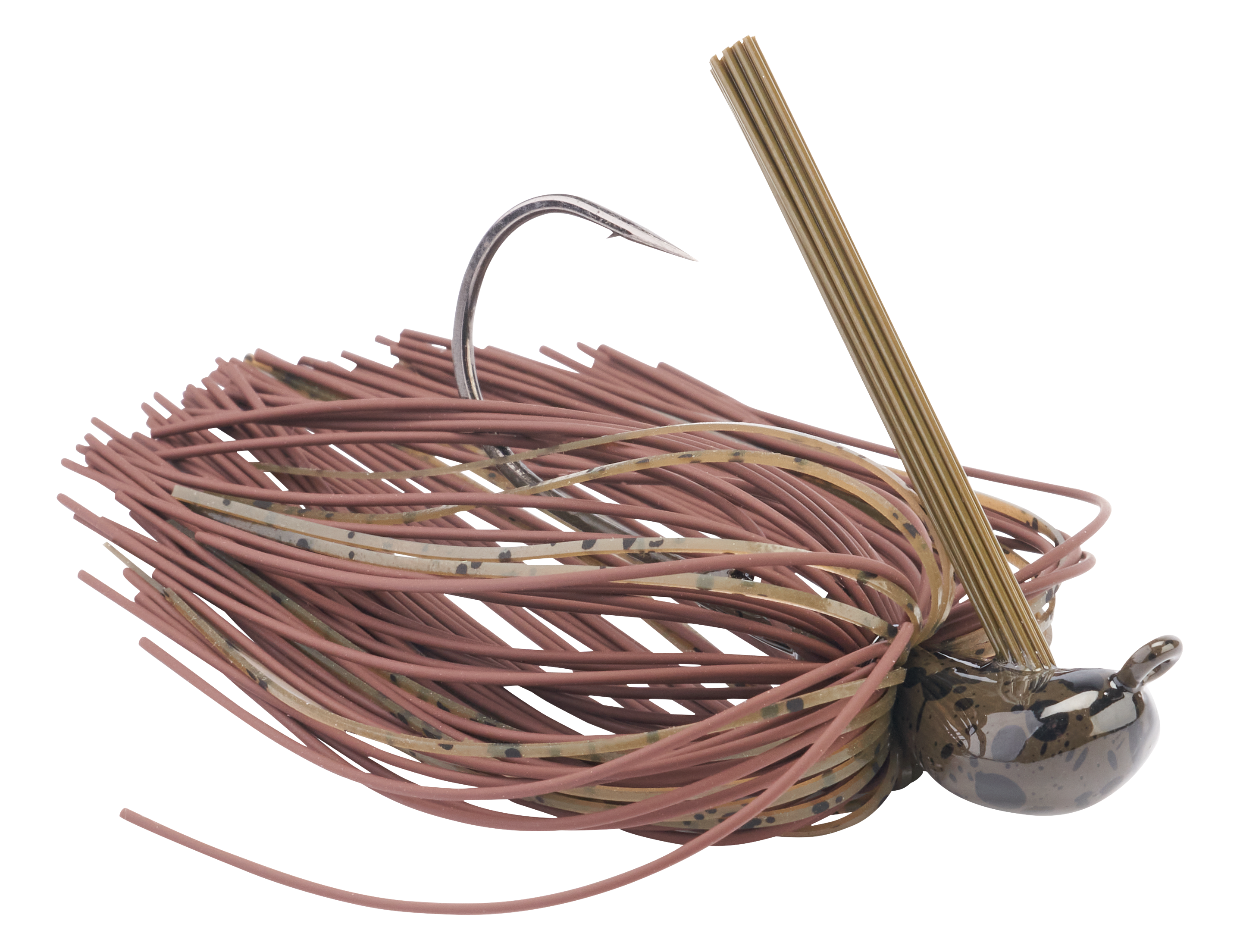 Greenfish Tackle Little Rubber Jig - Green Pumpkin - 3/4 oz.