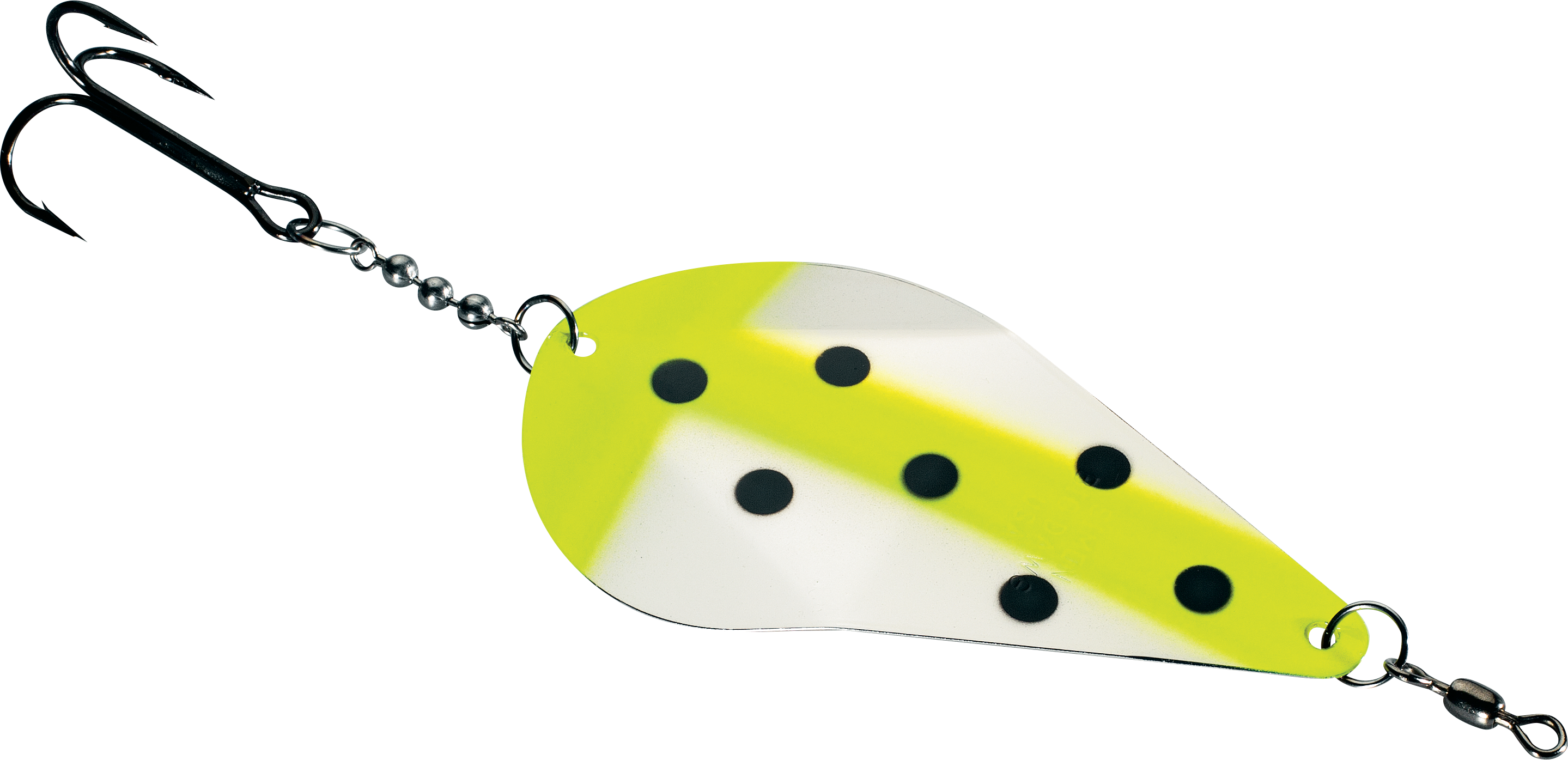 Image of Simon Big Dawg Wobbler - 4-1/2″ - Chartreuse/Black Dot