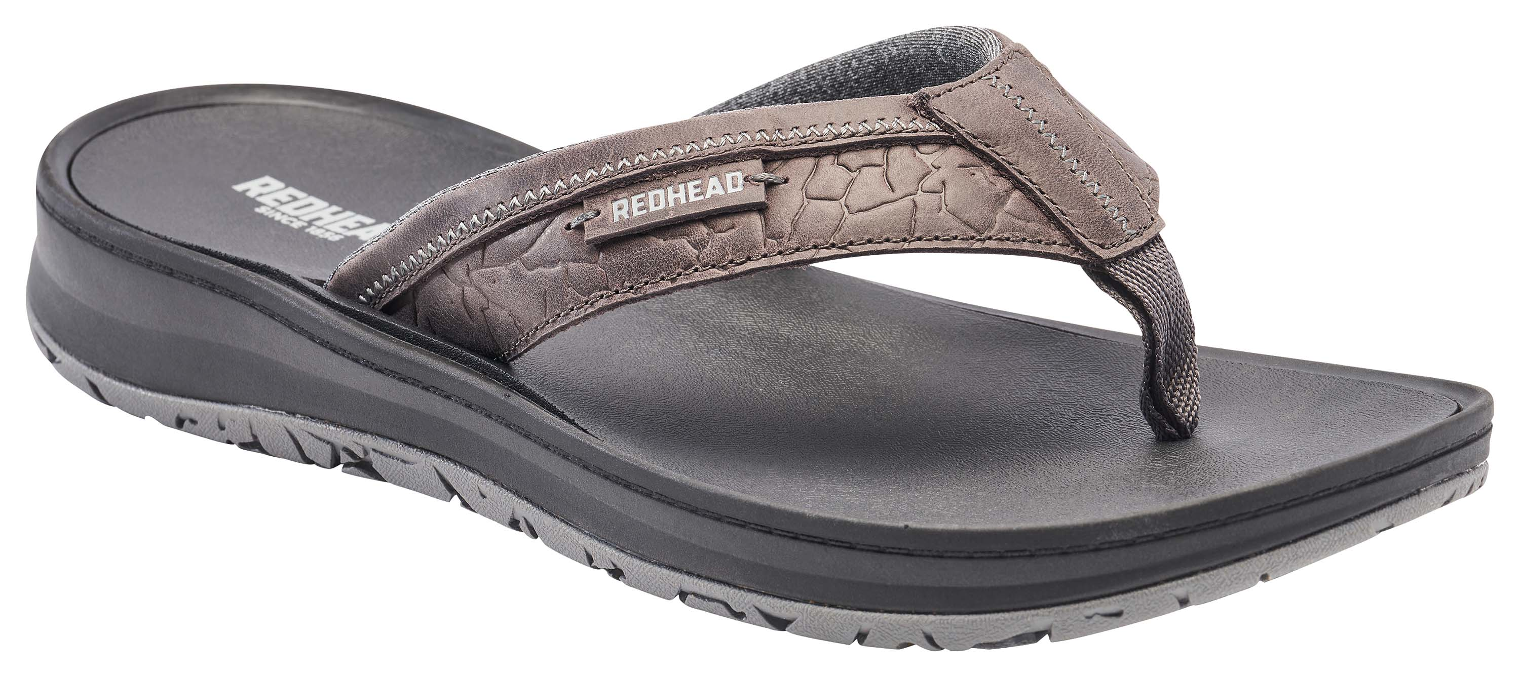 RedHead Gunner Comfort Flip Sandals for Men - Black - 9M - RedHead