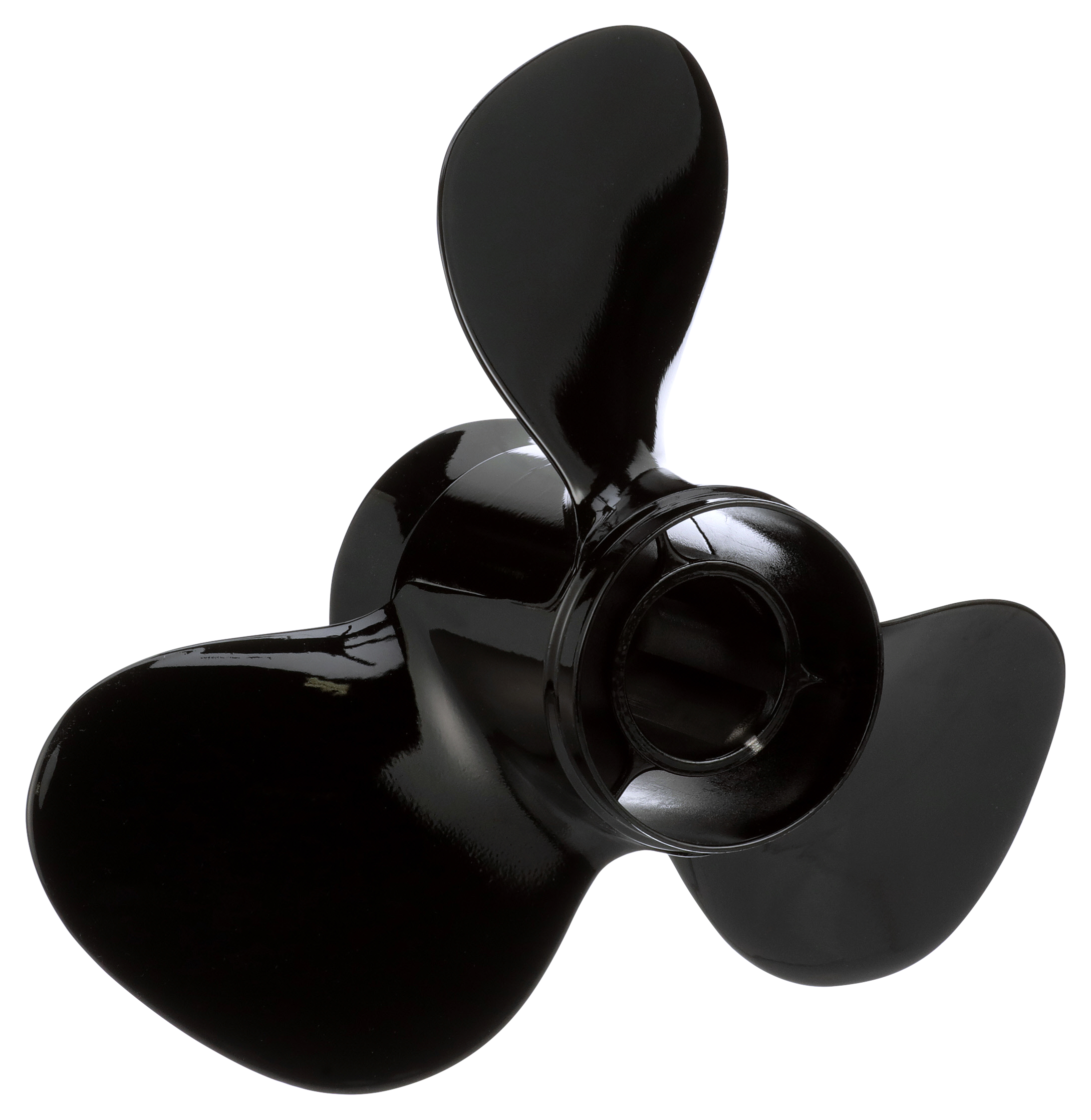Image of Quicksilver Black Diamond Aluminum Propeller - Black - Right-Hand Rotation - 10.75″ Diameter, 12″ Pitch