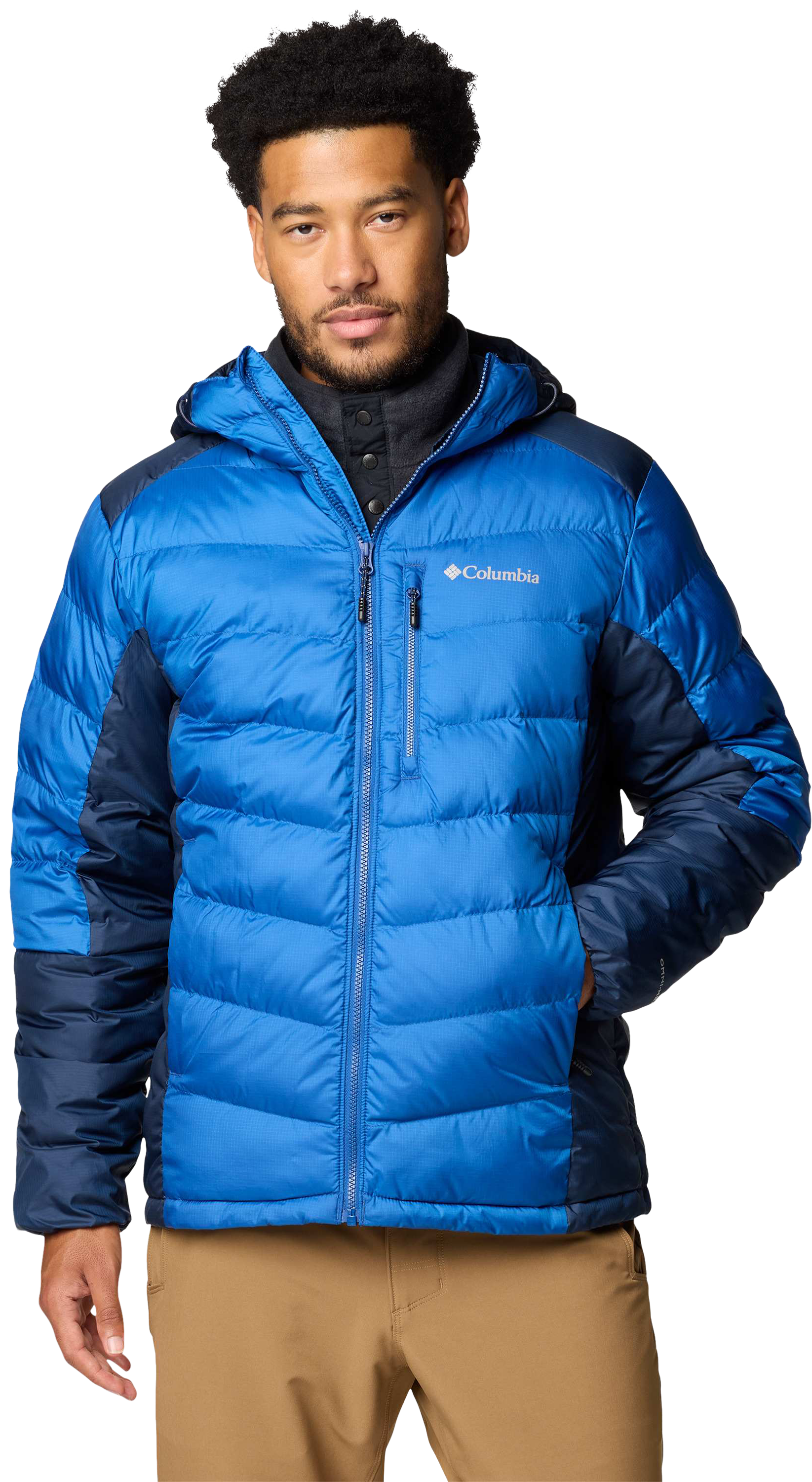 Columbia Labyrinth Loop II Hooded Jacket for Men - Mountain Blue/Collegiate Navy - XXL