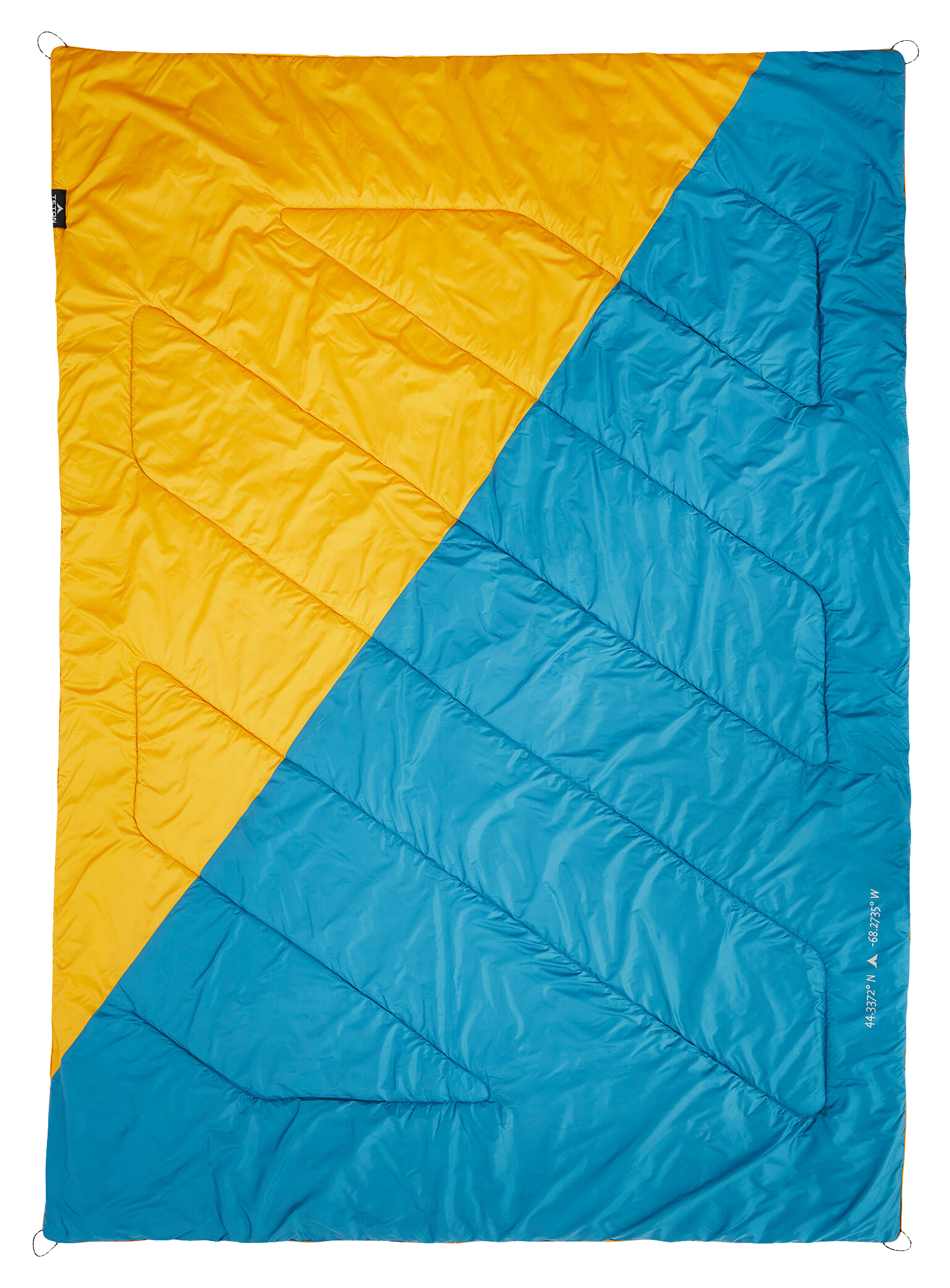TETON Sports Acadia Mammoth 2-Person Outdoor Camp Blanket - Goldenrod/Peacock - TETON Sports