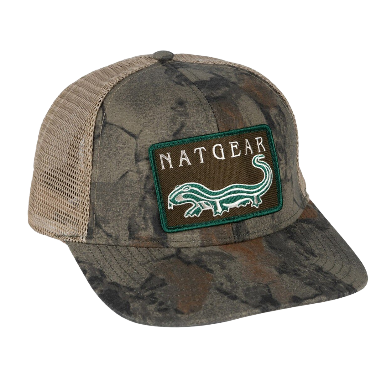 Image of Natural Gear by Lost Hat Co ″Retro″ Logo Slate Cap