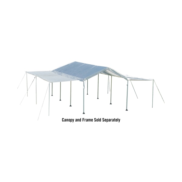 ShelterLogic Extension and Sidewall Kit for Canopy With the ShelterLogic Extension and Sidewall Kit, you can turn your existing canopy (not included) into an event tent. Engineered with tons of versatility, these canopy accessories can create a double-walled shelter or a single-walled shelter with extended sun coverage on 1 side. Or, raise both walls and add 280-square-foot of shade and protection. These 100% water-resistant, ripstop woven polyethylene walls boast a UPF rating of 50+ thanks to a UV-resistant treatment that blocks out more than 98% of harmful UV rays. This rugged material has been treated with fade blockers, anti-aging, and anti-fungal agents. The ShelterLogic Extension and Sidewall Kit sets up in minutes, fits any 20'-long canopy from ShelterLogic, and it securely attaches to the frame with bungee fasteners. Imported. Manufacturer model #: 25730.    Fits any 20'-long canopy from ShelterLogic (not included)  Turn your existing canopy into an event tent   Creates a double-walled shelter  Creates a single-walled shelter with extended roof  Or add 280-square-foot of shade and shelter   100% water-resistant, ripstop woven polyethylene walls  UPF rating of 50+  blocks harmful UV rays  Fade blockers, anti-aging, and anti-fungal agents  Secures to frame with bungee fasteners  Sets up in minutes