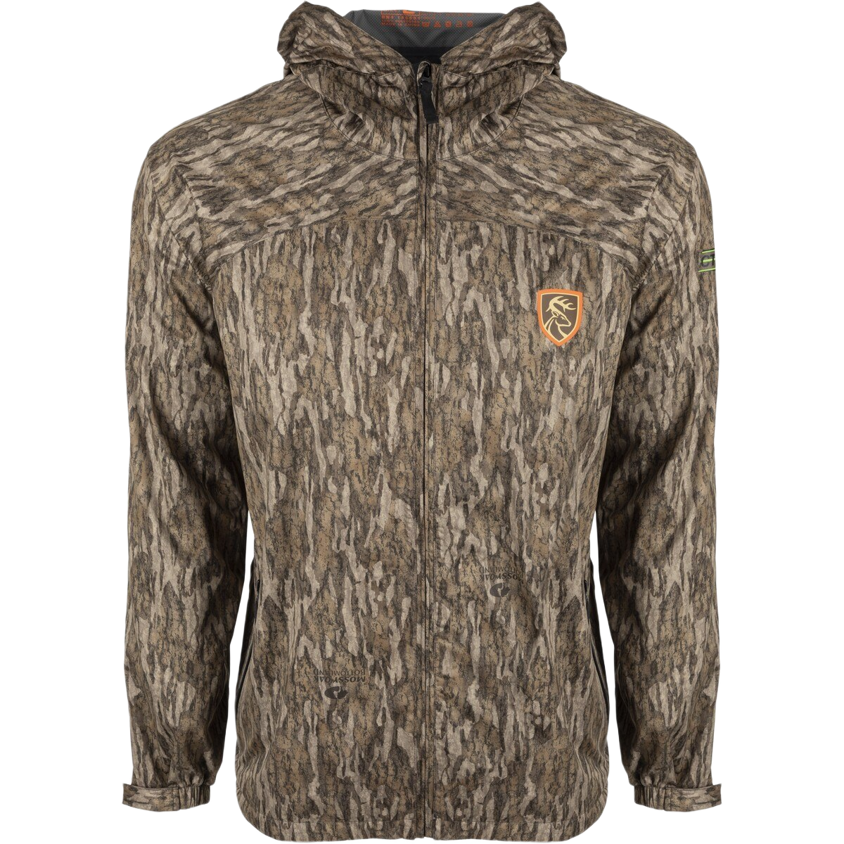 Drake Ultralight Performance Waterproof Pack Shell Jacket With Agion - Mossy Oak Bottomland - M