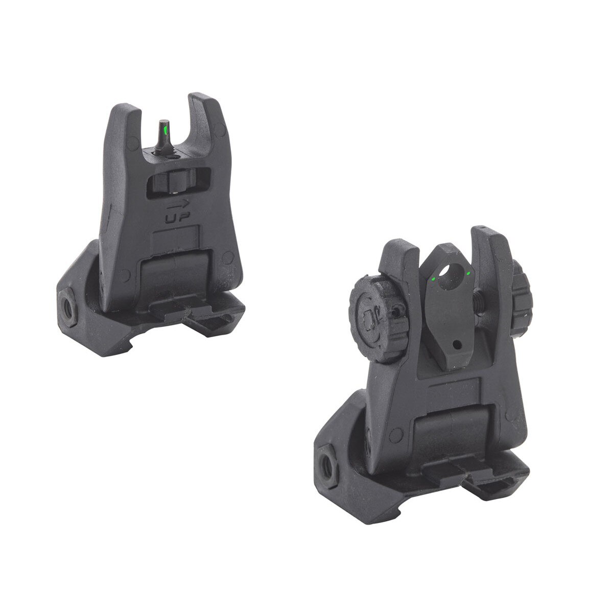 Meprolight Fubs Flip Backup Sights 2 Dot Rear Black