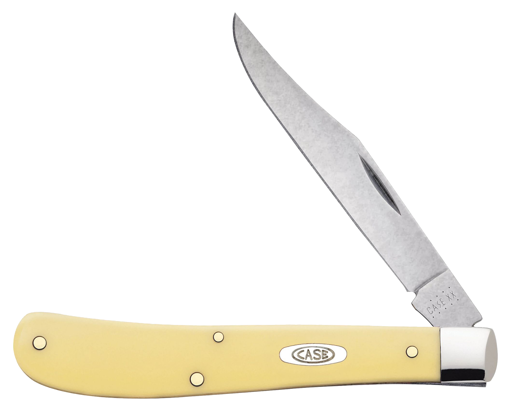 WR Case Yellow Synthetic Slimline Trapper Folding Knife - Case