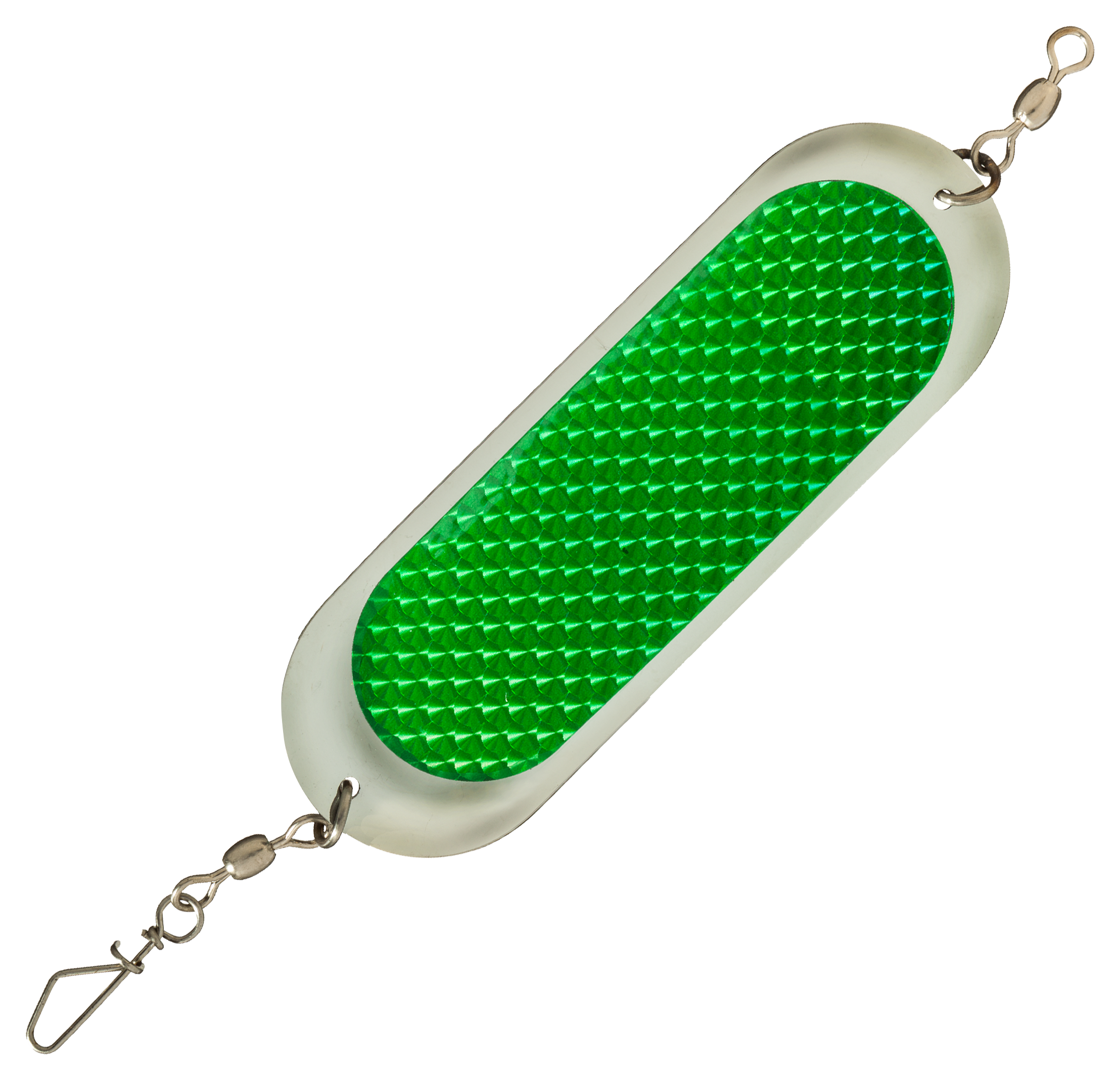 Image of Luhr Jensen Jensen Dodger Spoon - 3-15/16″ - Chrome/Green Prism