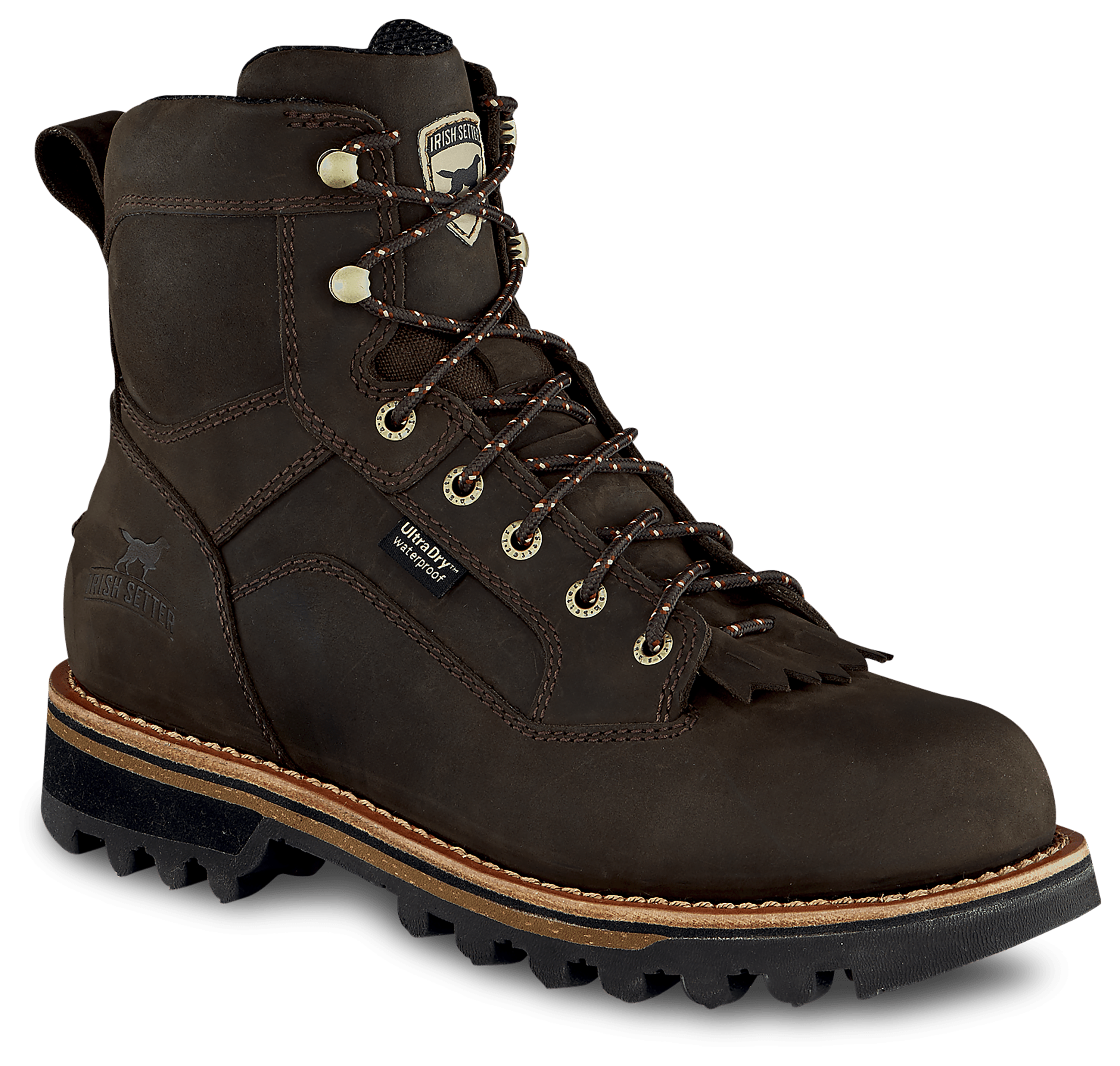 Image of Irish Setter Trailblazer 7 Waterproof Work Boots for Men - Dark Brown - 10.5M