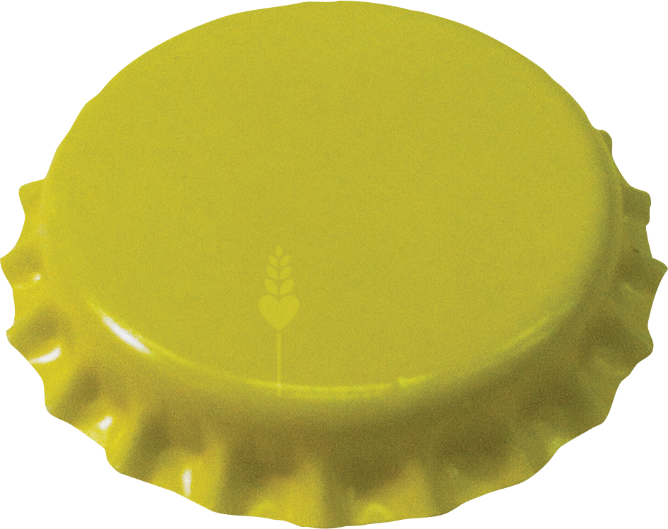 love2brew Bottle Caps 50-Pack - Yellow