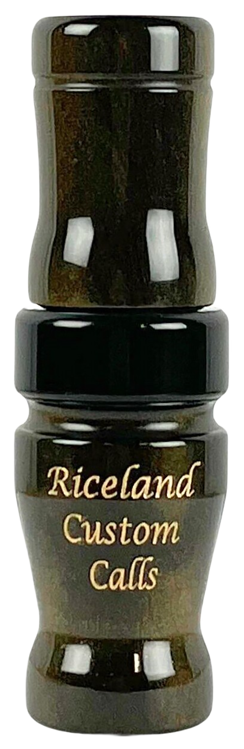 Image of Riceland Custom 1/2 Gut Acrylic Speck Call - Black/Gold Pearl