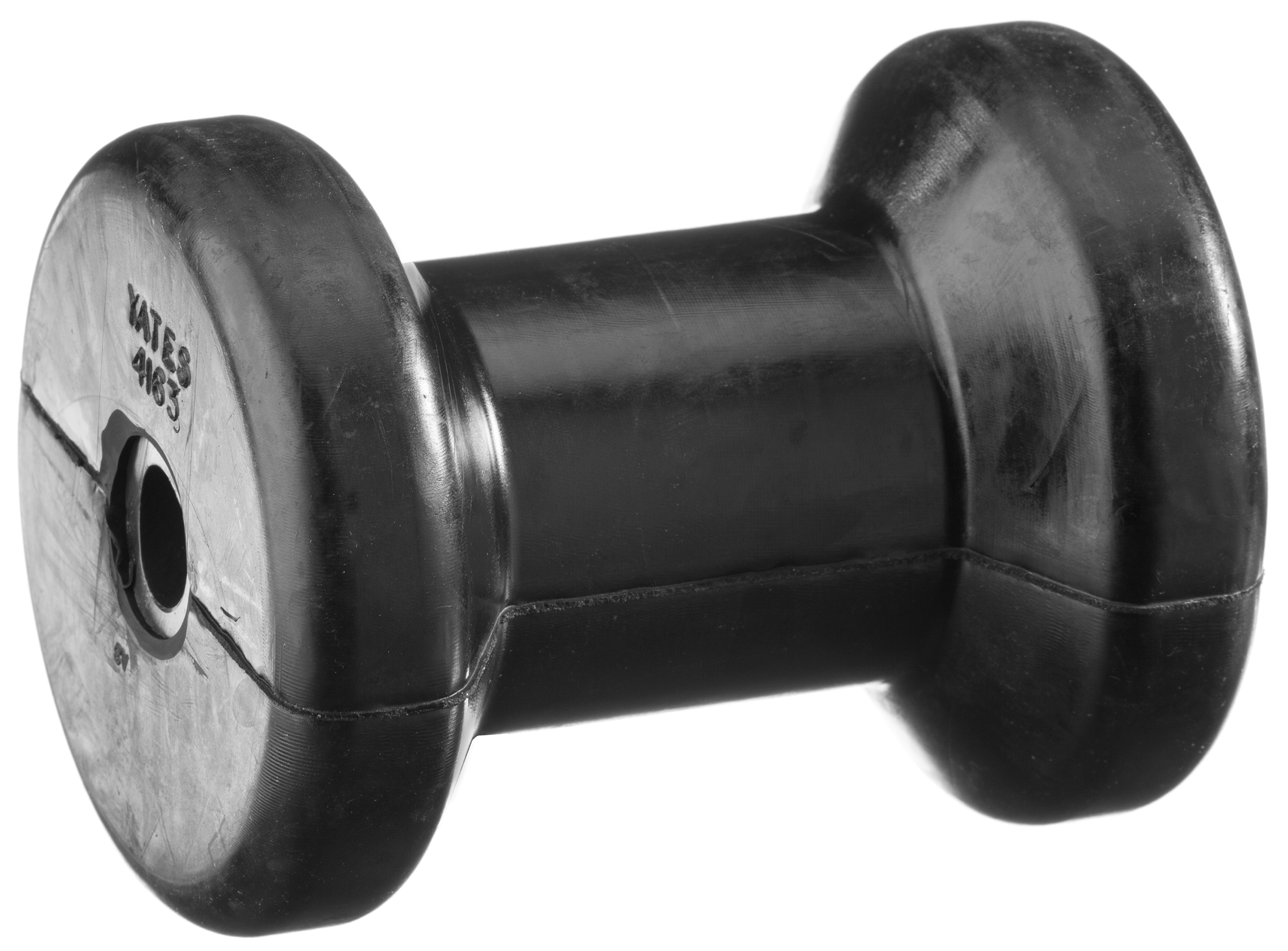 Image of C.E. Smith Boat Trailer Spool Roller with Plastic Sleeve - 4″ L x 1/2″ Shaft