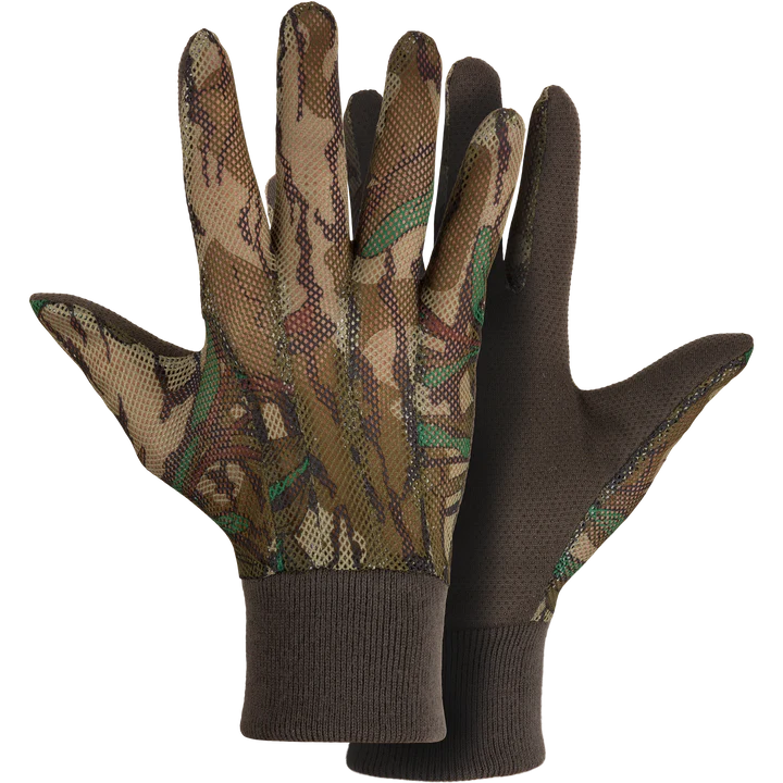 Image of Performance Mesh Turkey Gloves - Mossy Oak Greenleaf - S/M