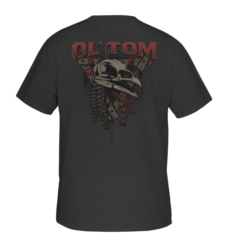 Ol' Tom Gobbler Skull T-Shirt - Dark Shadow Heather - L