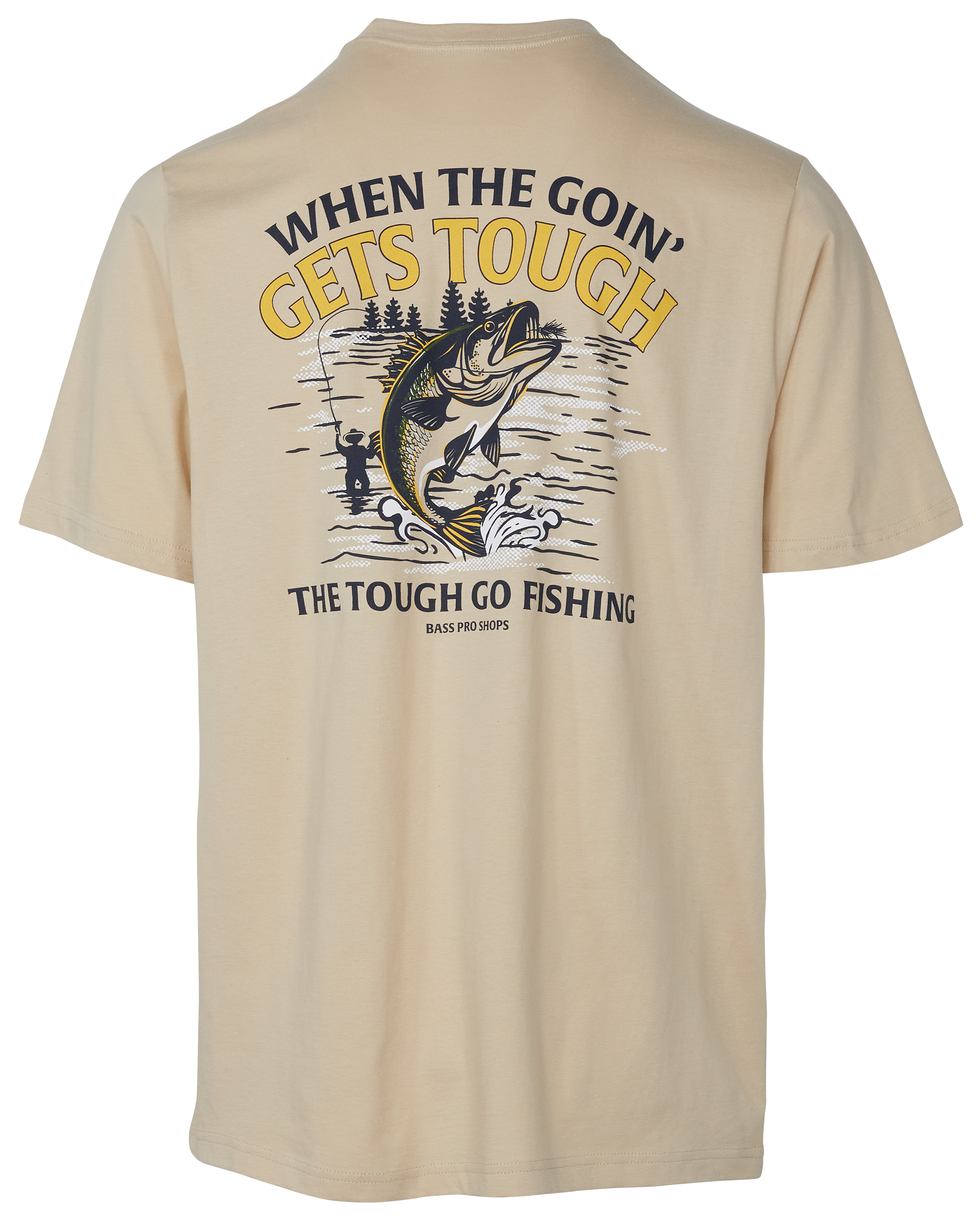 Bass Pro Shops Tough Go Fishing Short-Sleeve T-Shirt for Men - Sand - 3XL