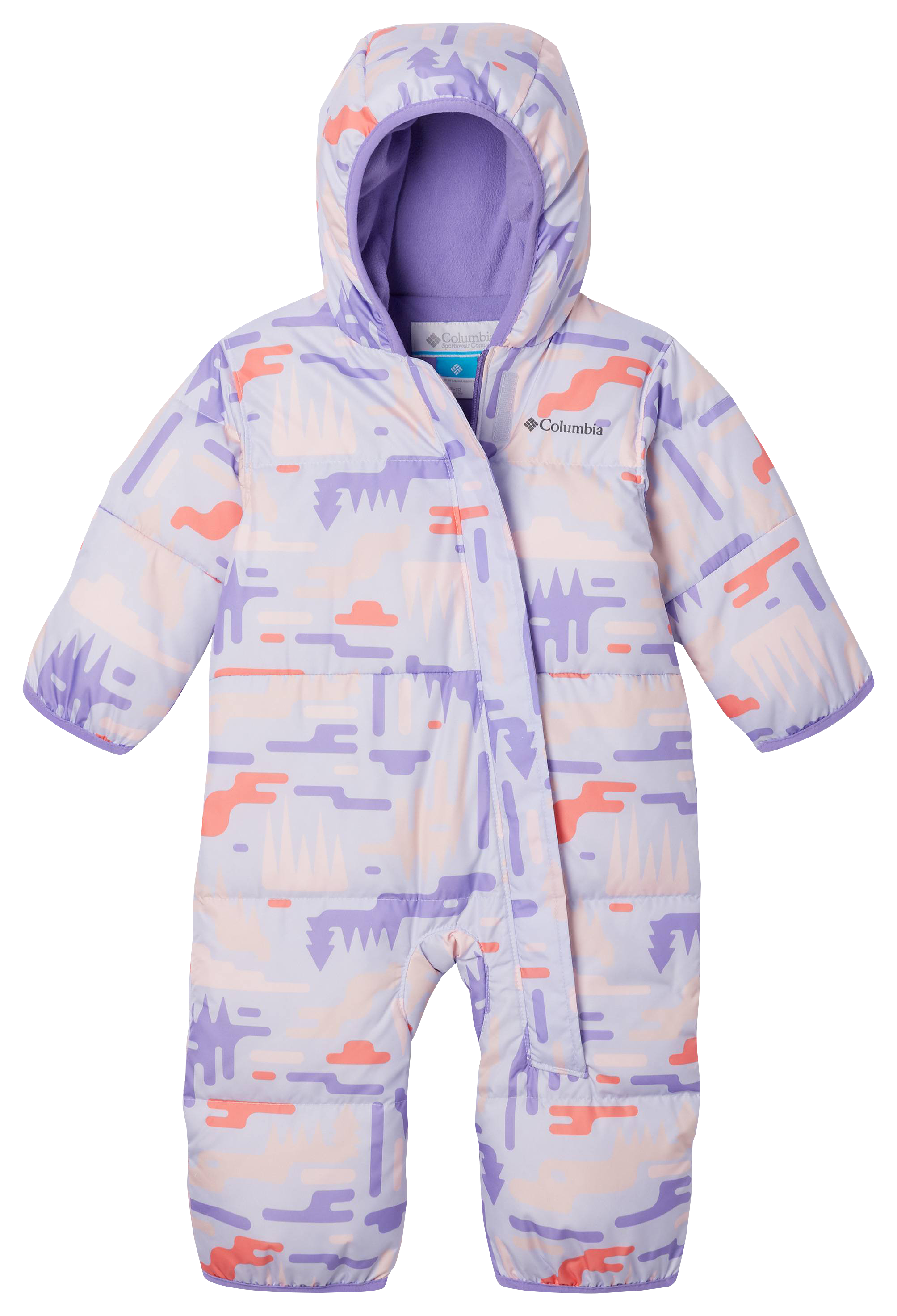 Columbia Snuggly Bunny II Bunting for Babies - Snowdrift/Paisley Purple - 0-3 Months