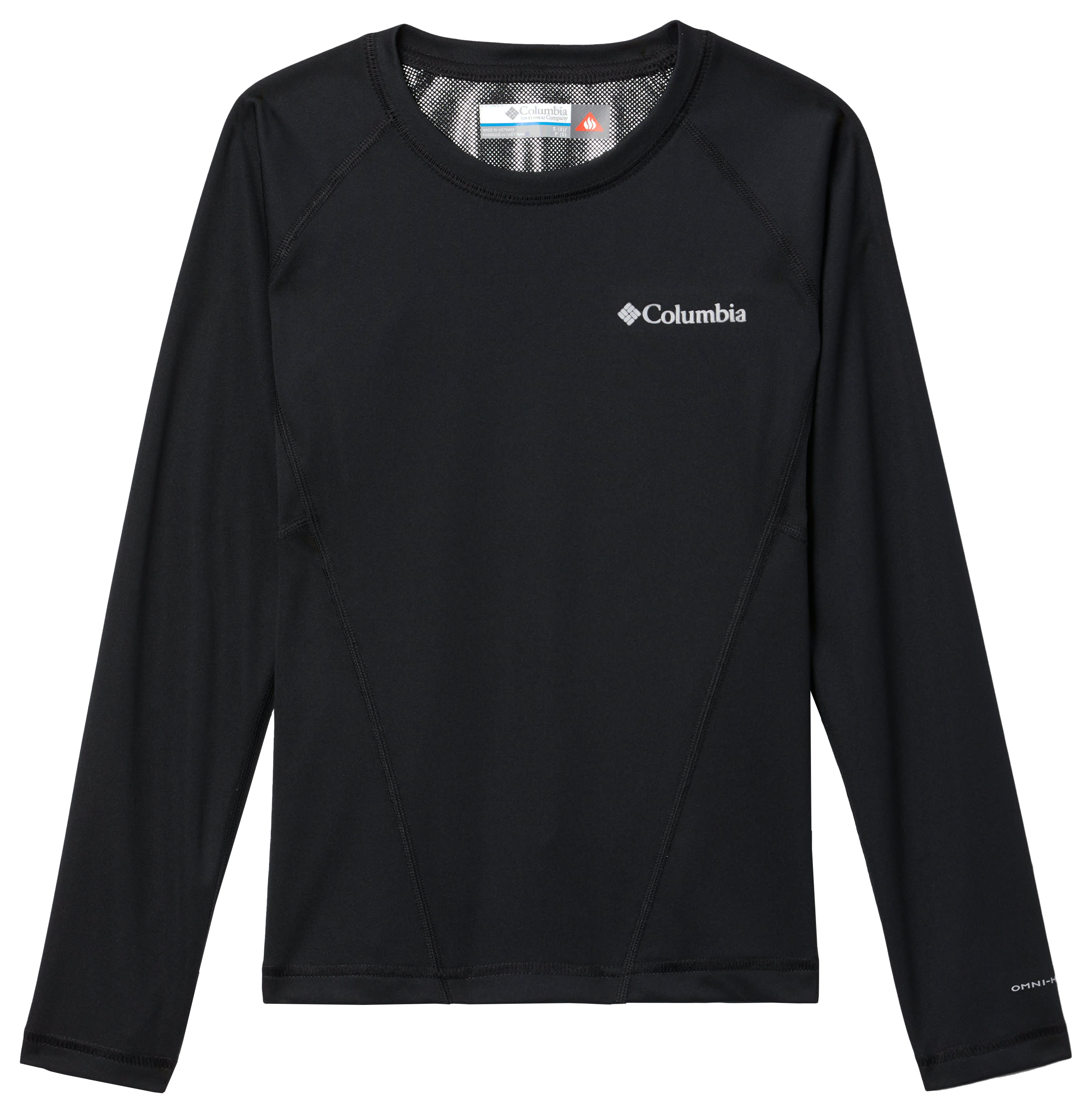 Image of Columbia Omni-Heat Midweight Base-Layer Long-Sleeve Shirt for Kids - Black - L