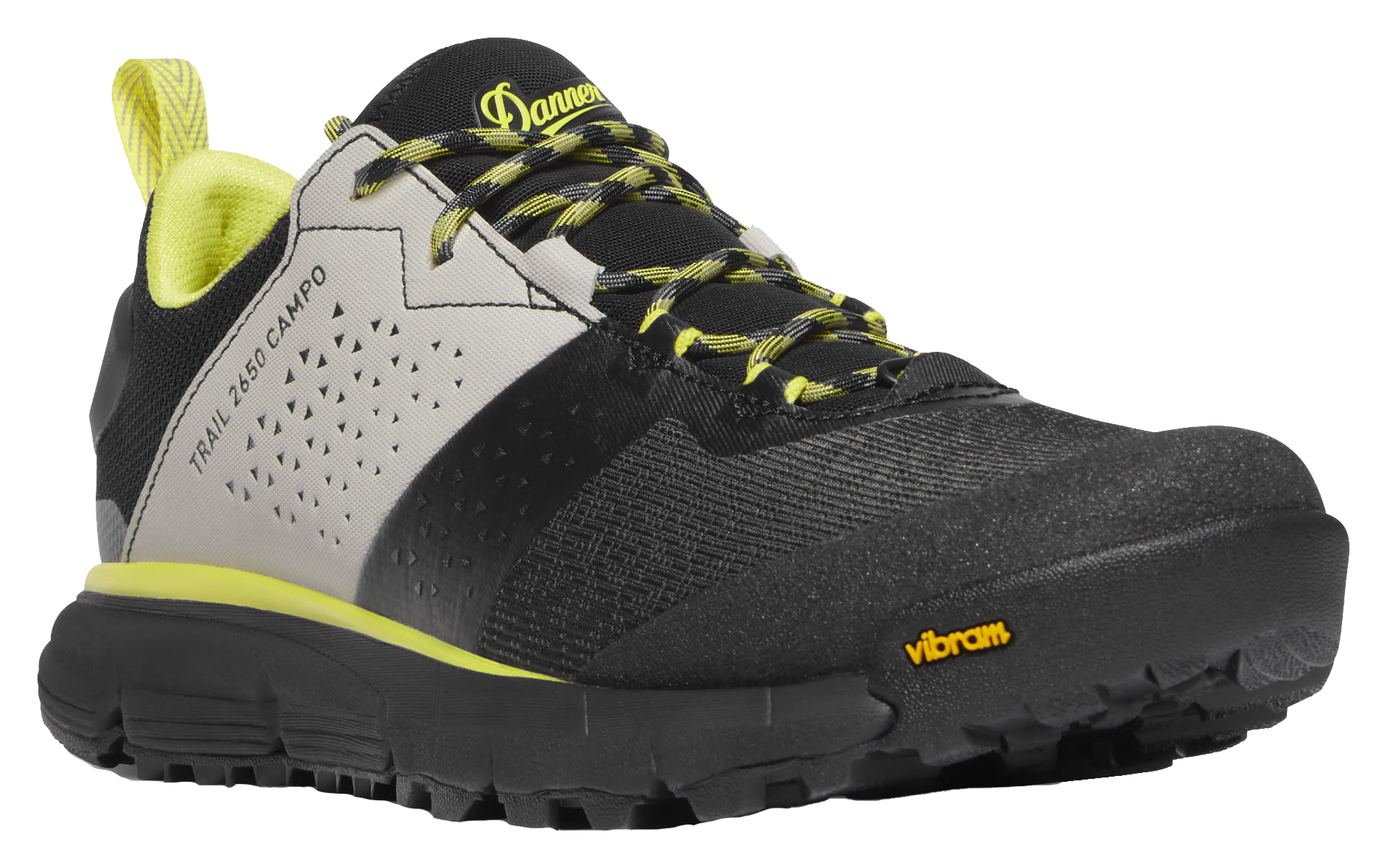 Image of Danner Trail 2650 Campo 3″ Hiking Shoes for Men - Ice/Yellow - 8W