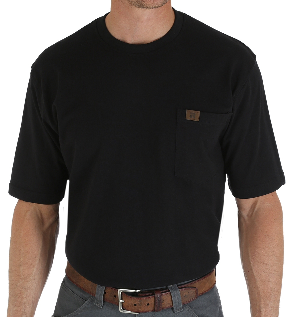Wrangler RIGGS Workwear Pocket Short-Sleeve Tall T-Shirt for Men - Black - 3XLT