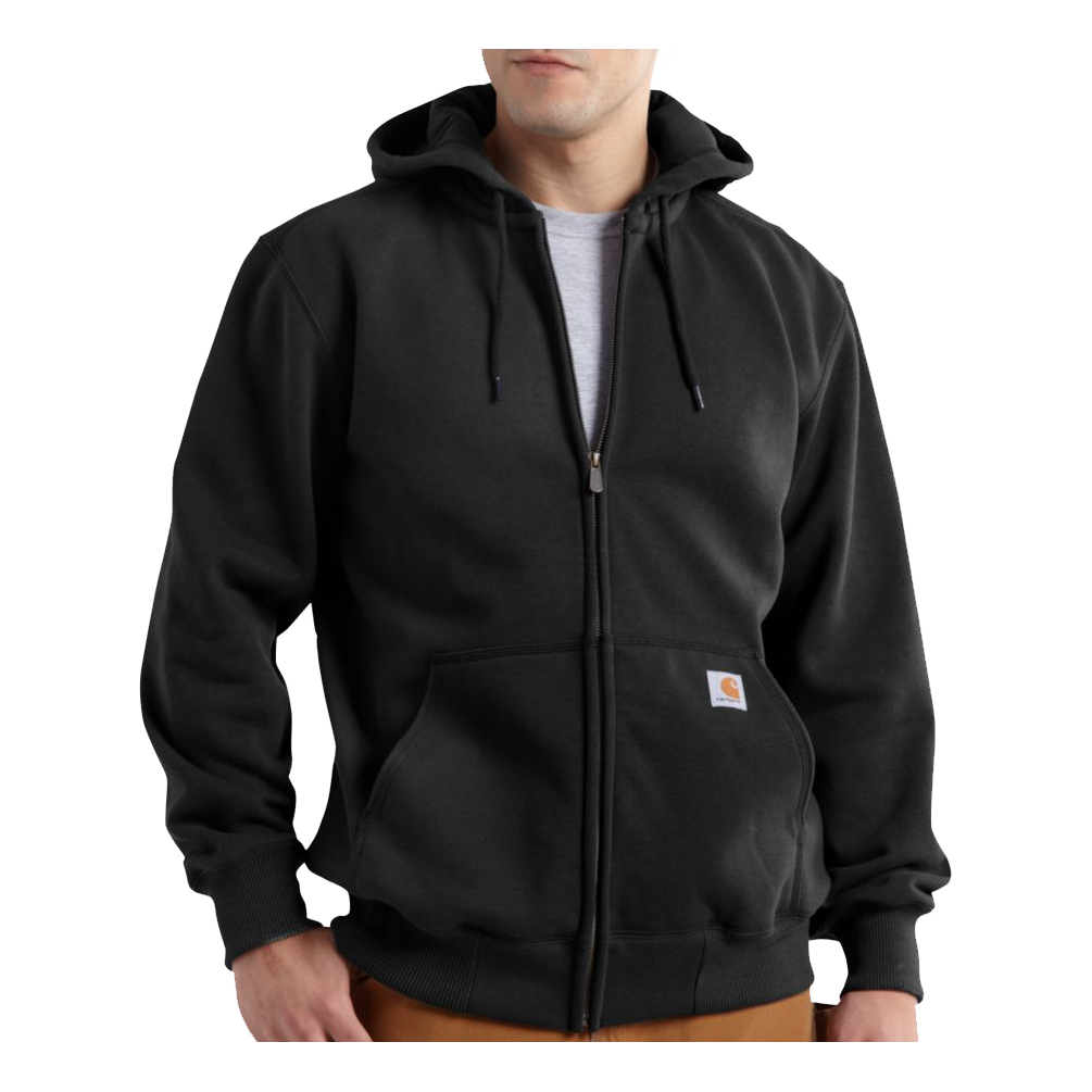 Carhartt Rain Defender Loose-Fit Heavyweight Full-Zip Hoodie - Black