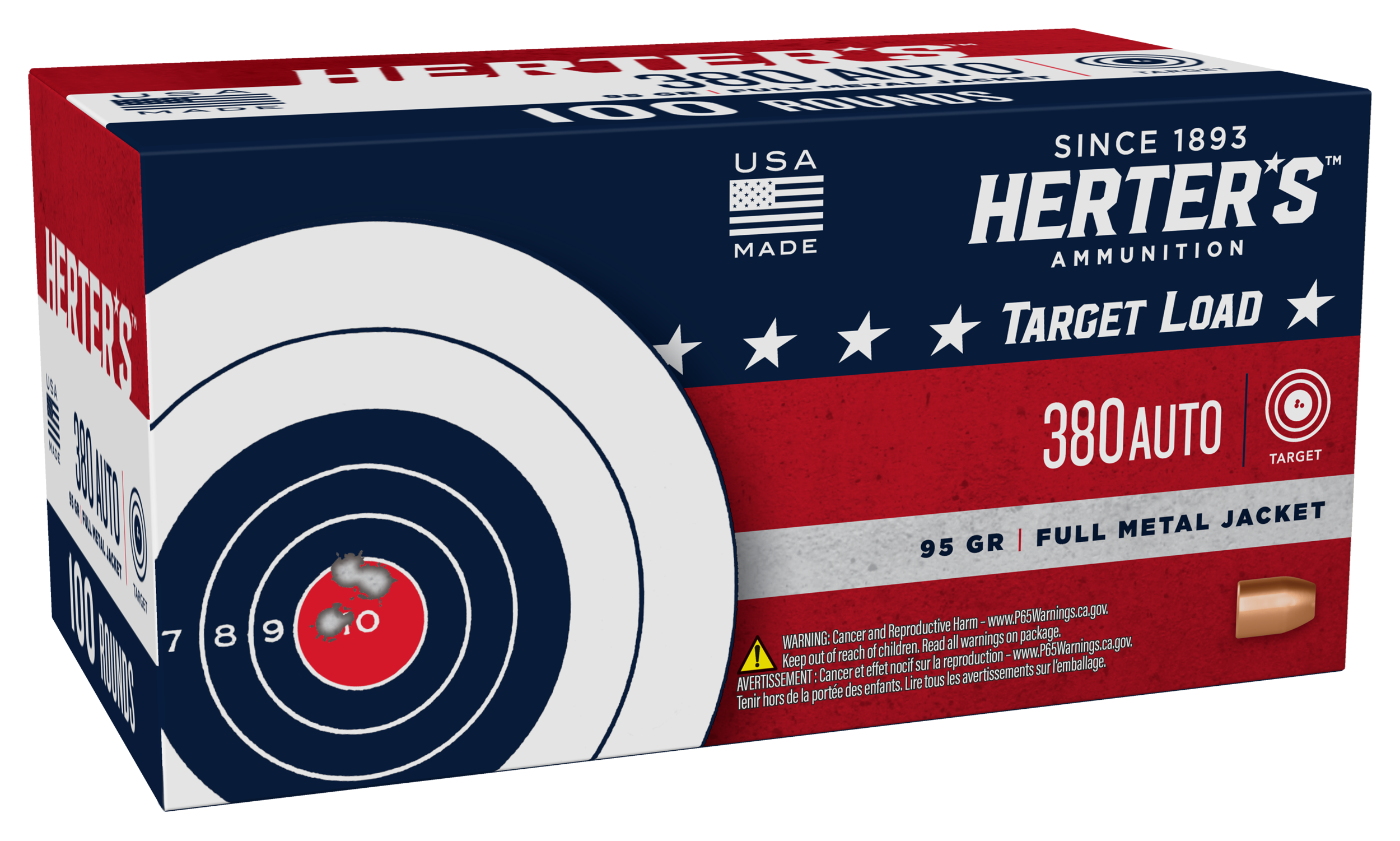 Herter's Value Pack .380 ACP 95 Grain FMJ Handgun Ammo - Herter's