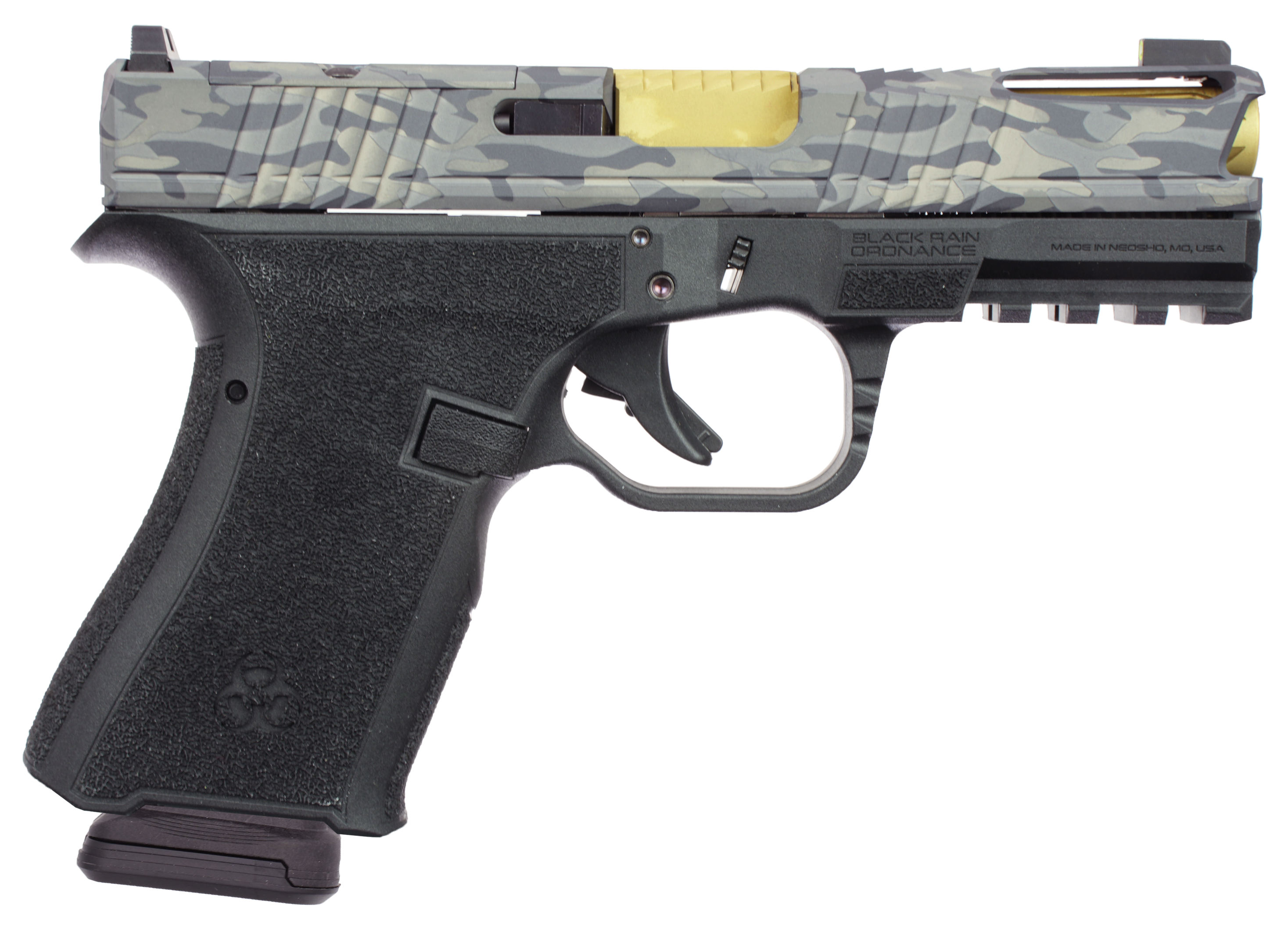 Black Rain Ordnance Frontline Compact SemiAuto Pistol  Black Multicam