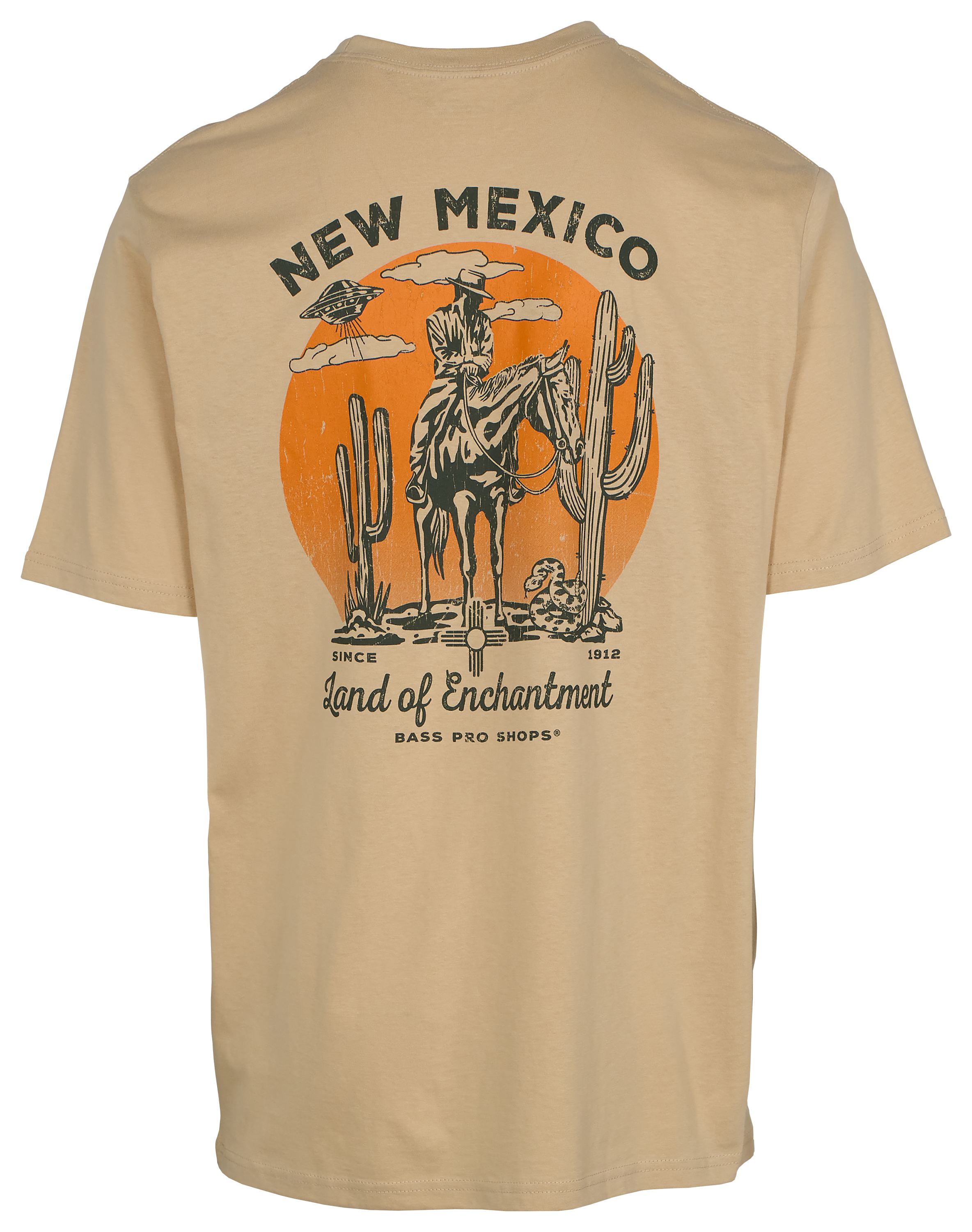 Bass Pro Shops New Mexico Cowboy Short-Sleeve T-Shirt for Men - Sand - 3XL