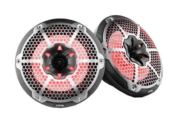 Image of DS18 NXL 10″ 2-Way Coaxial Marine Speakers With LED RGB Lights and Mesh Grill
