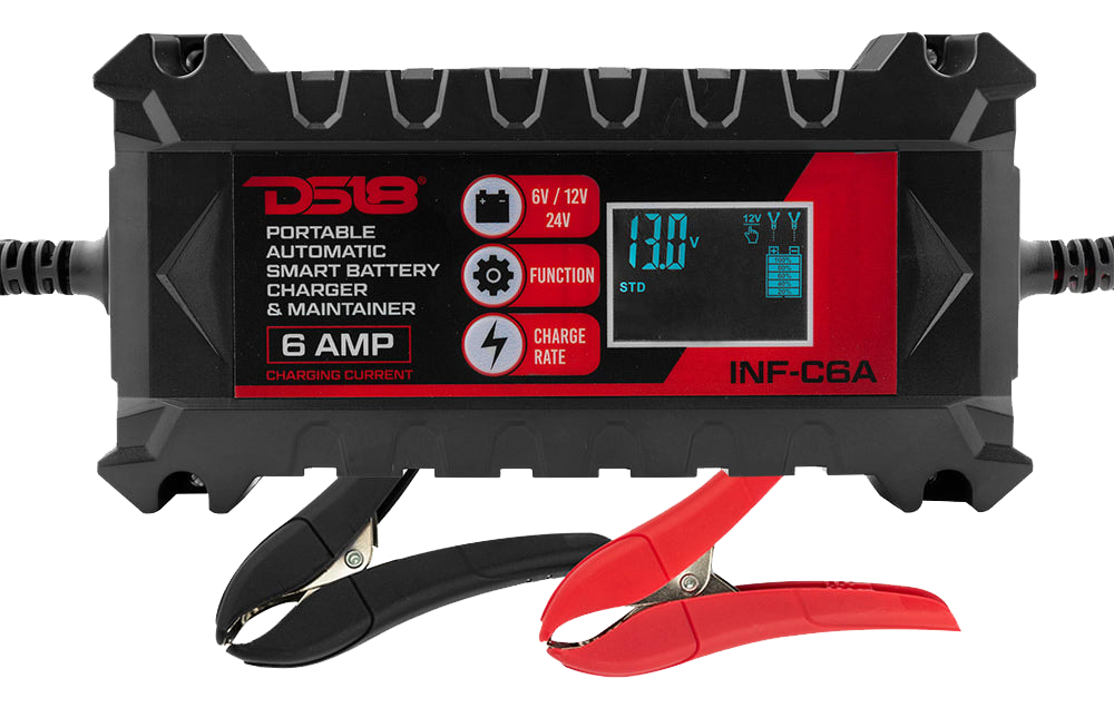 DS18 6A Automatic Smart Lithium and AGM Car Battery Charger and Maintainer