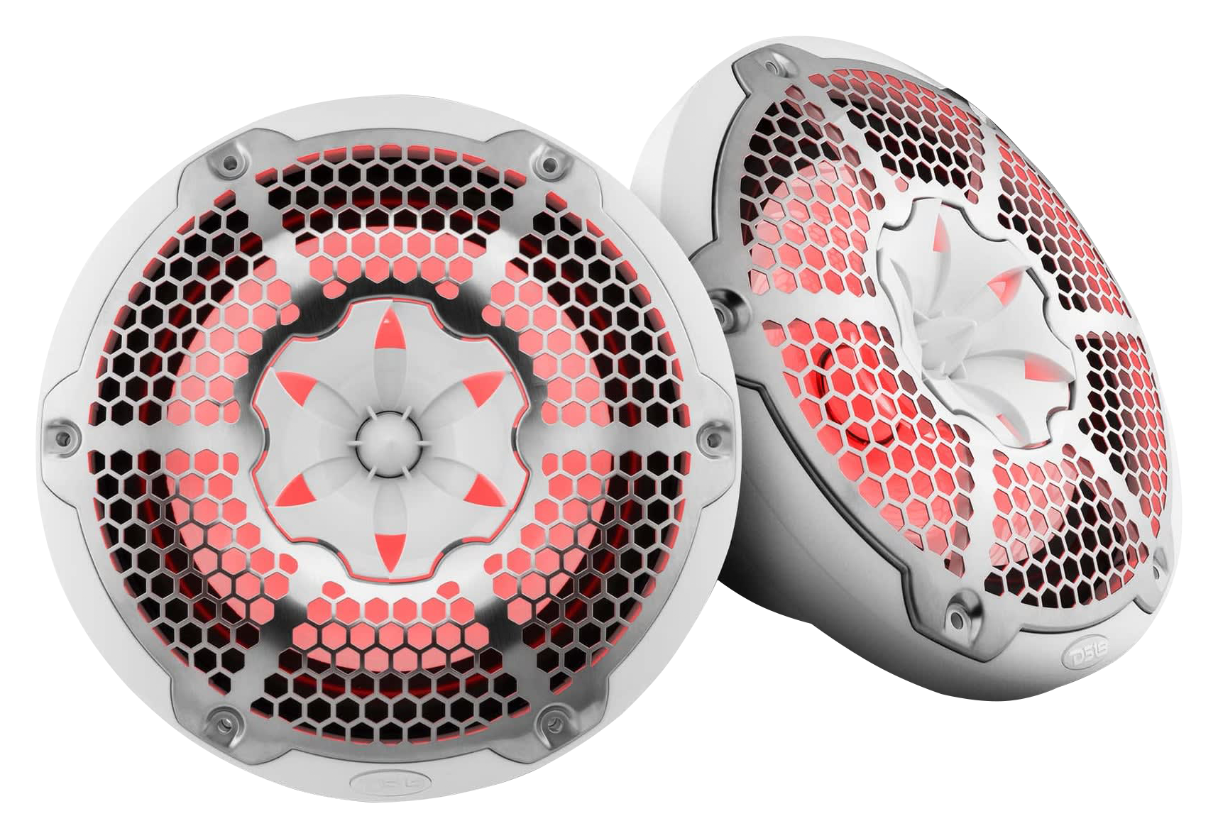 Image of DS18 NXL 10″ 2-Way Coaxial Marine Speaker With LED Lights - White