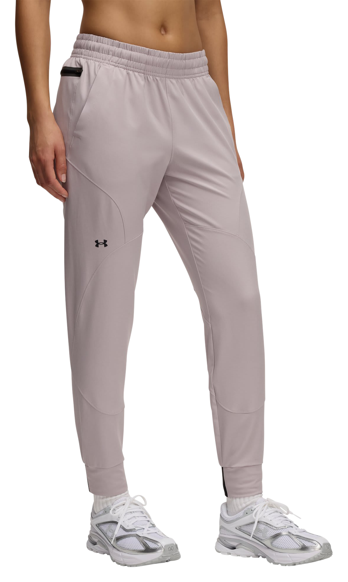 Under Armour Unstoppable Joggers for Ladies - Gray Dawn/Black - L - Regular