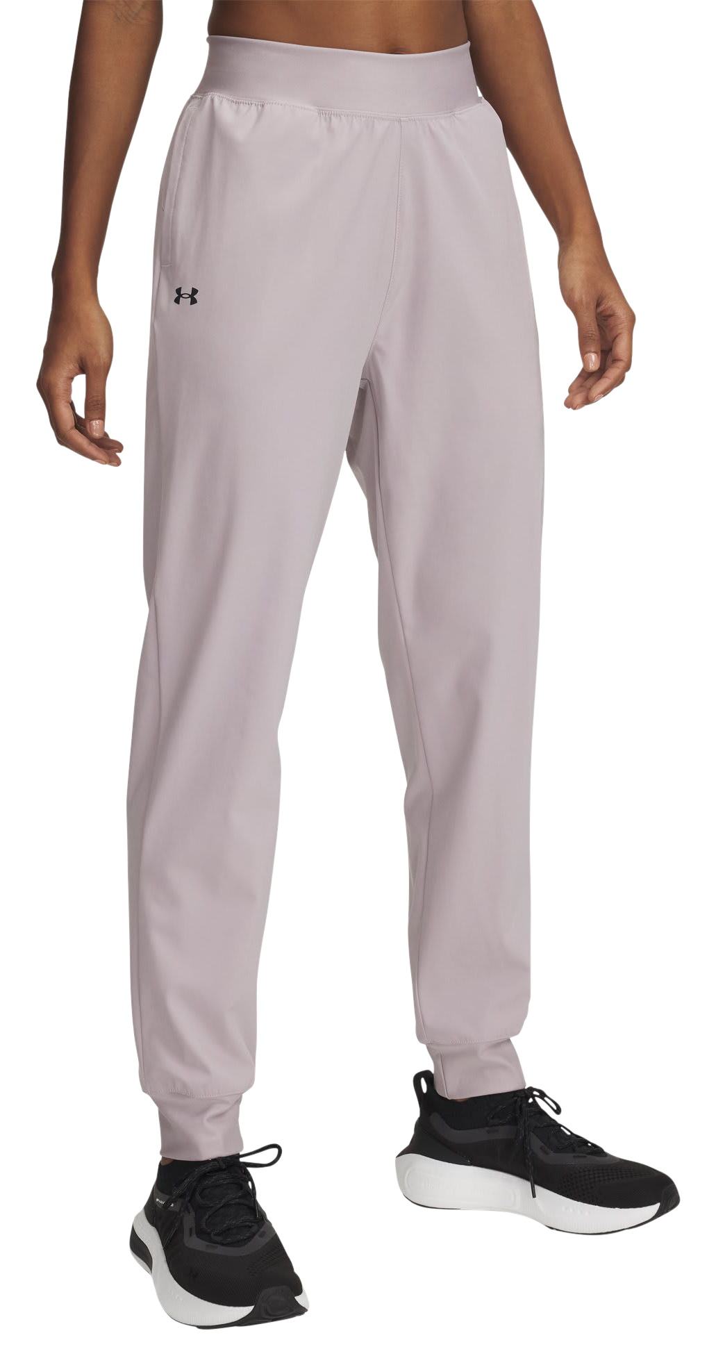 Under Armour ArmourSport High-Rise Woven Pants for Ladies - Gray Dawn/Black - XXL - Regular