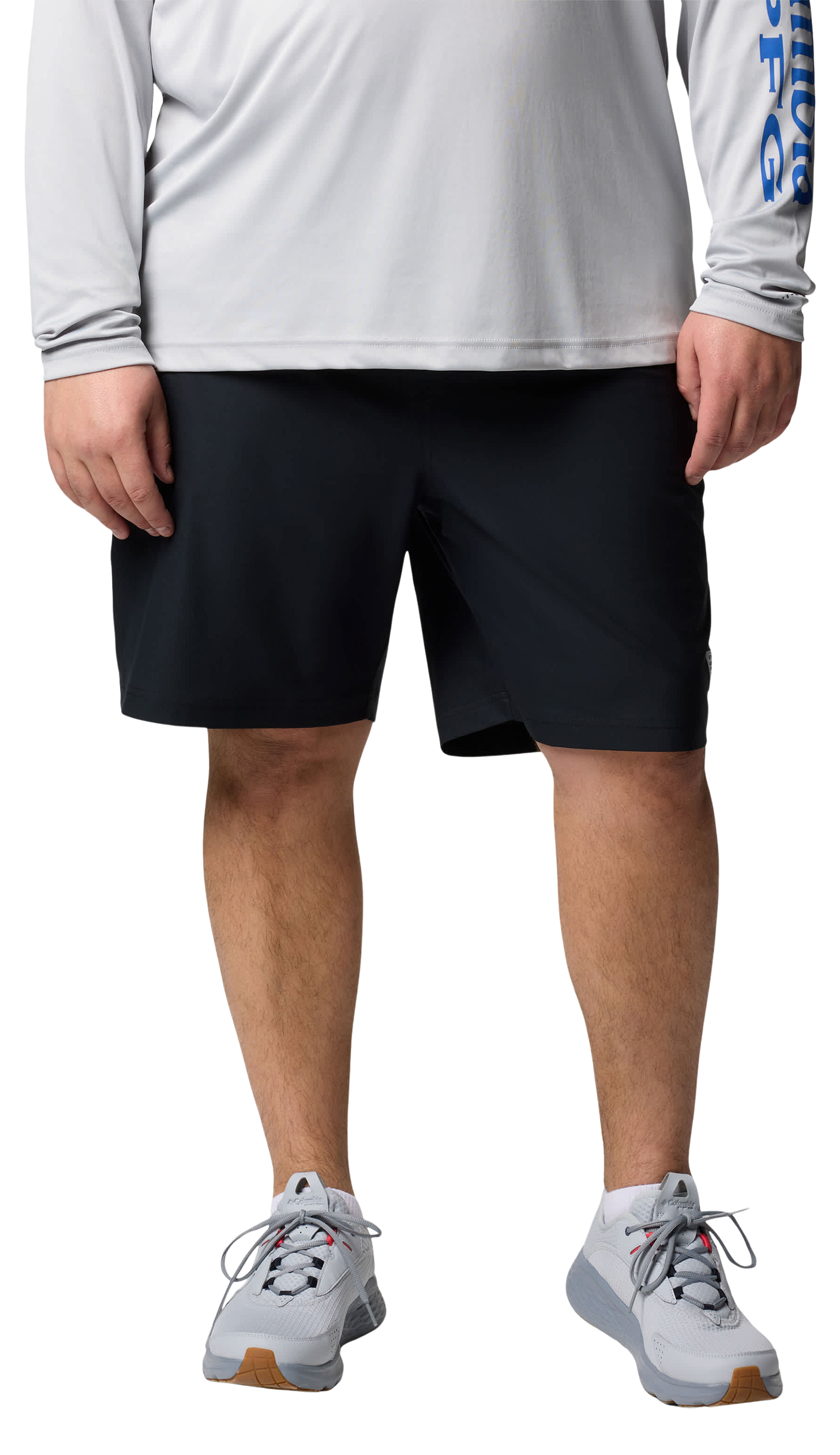 Image of Columbia PFG Rambler Swim Shorts for Men - Black - 6X - 8″