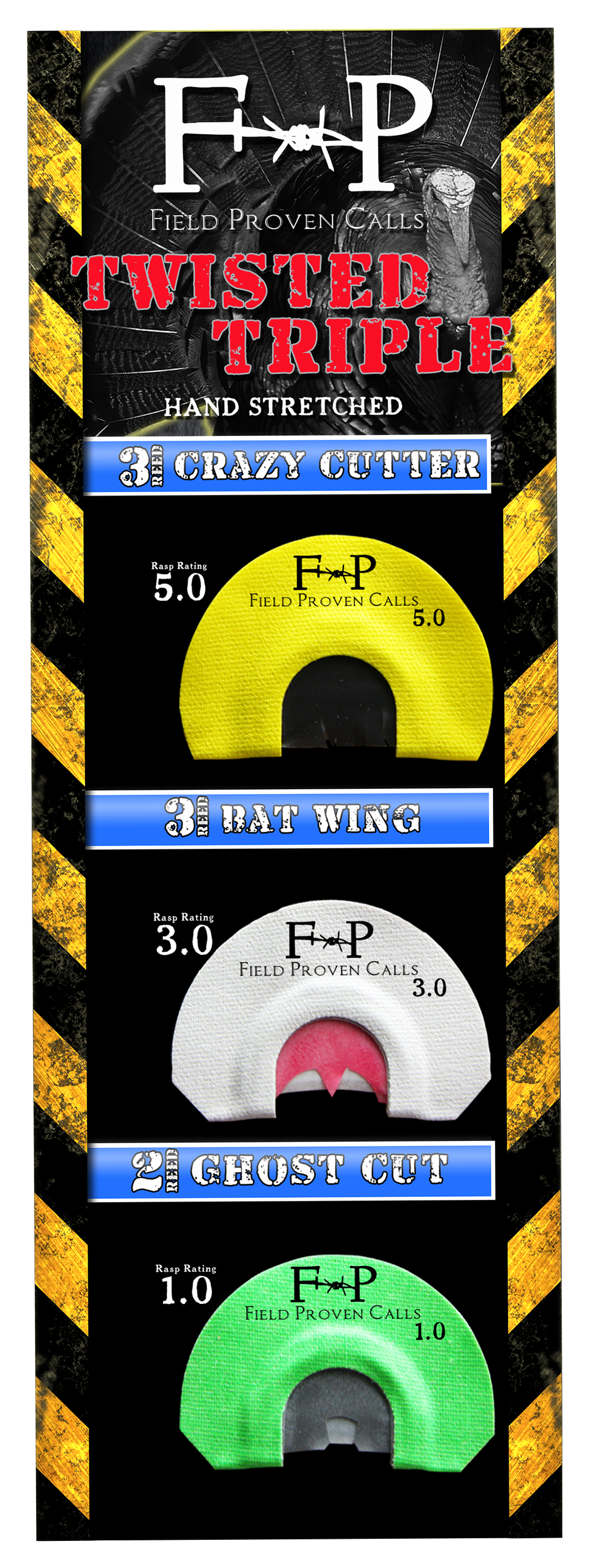 Field Proven Calls Twisted Triple Mouth Turkey Call Pack