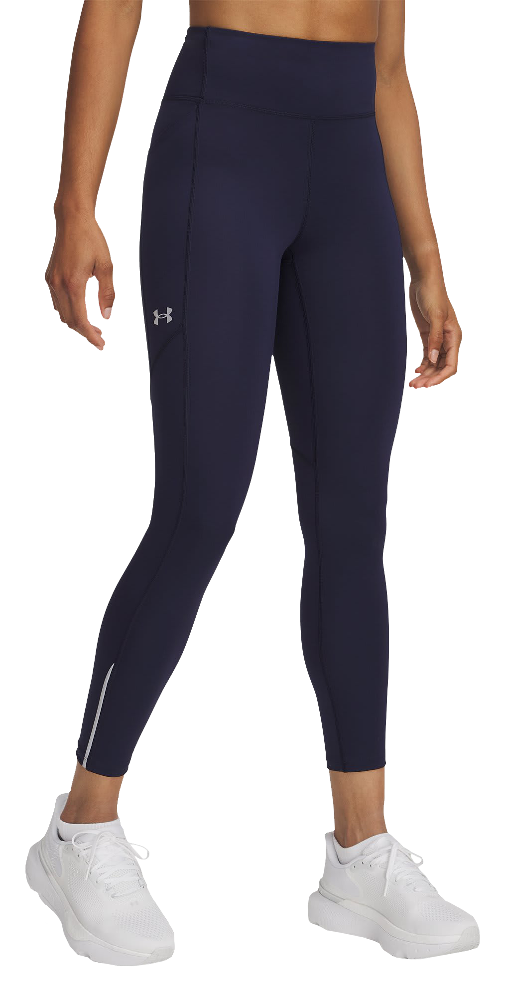 Under Armour Launch Ankle Tights for Ladies - Midnight Navy/Reflective - M - Regular