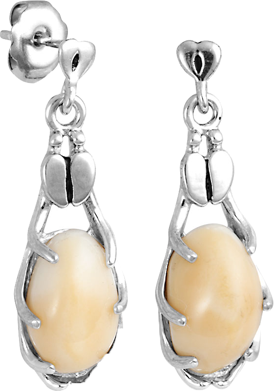 Frontier Collection Sterling-Silver Dangle Elk-Ivory Earrings