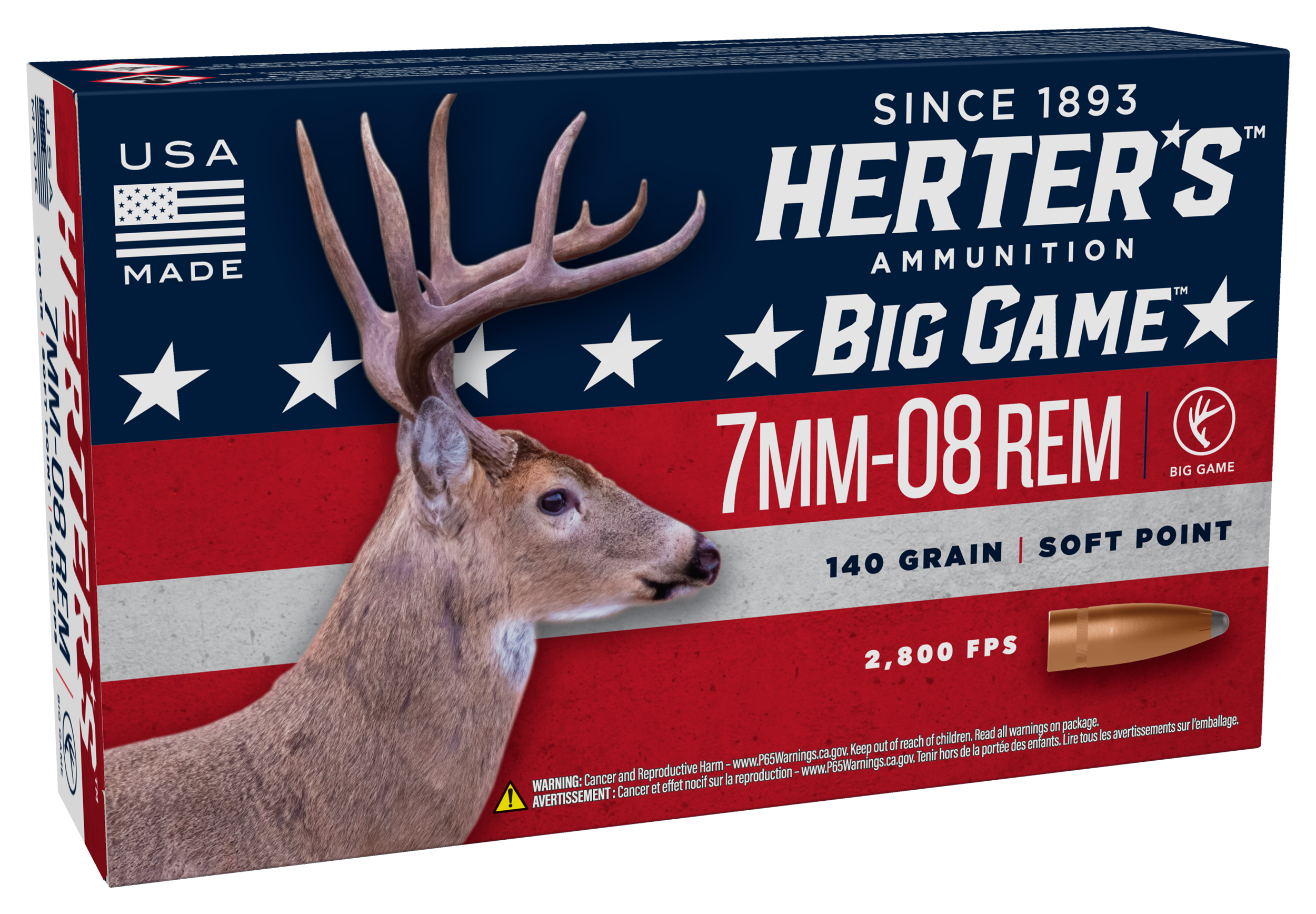 Herter's Big Game 7mm-08 Rem 140 Grain Centerfire Rifle Ammo