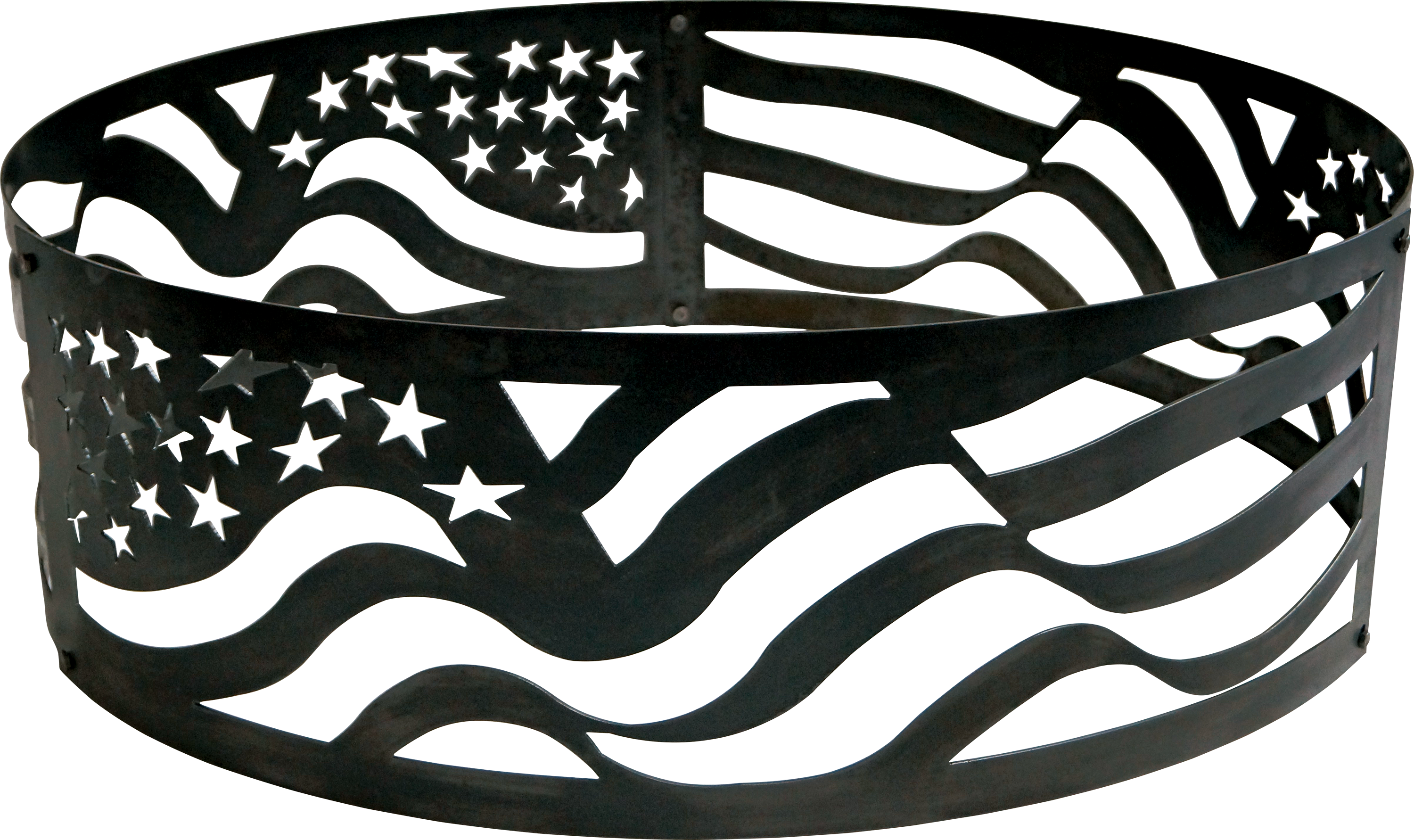 Image of P&ampD Metal Works American Flag Campfire Ring - 38″ dia x 12″H