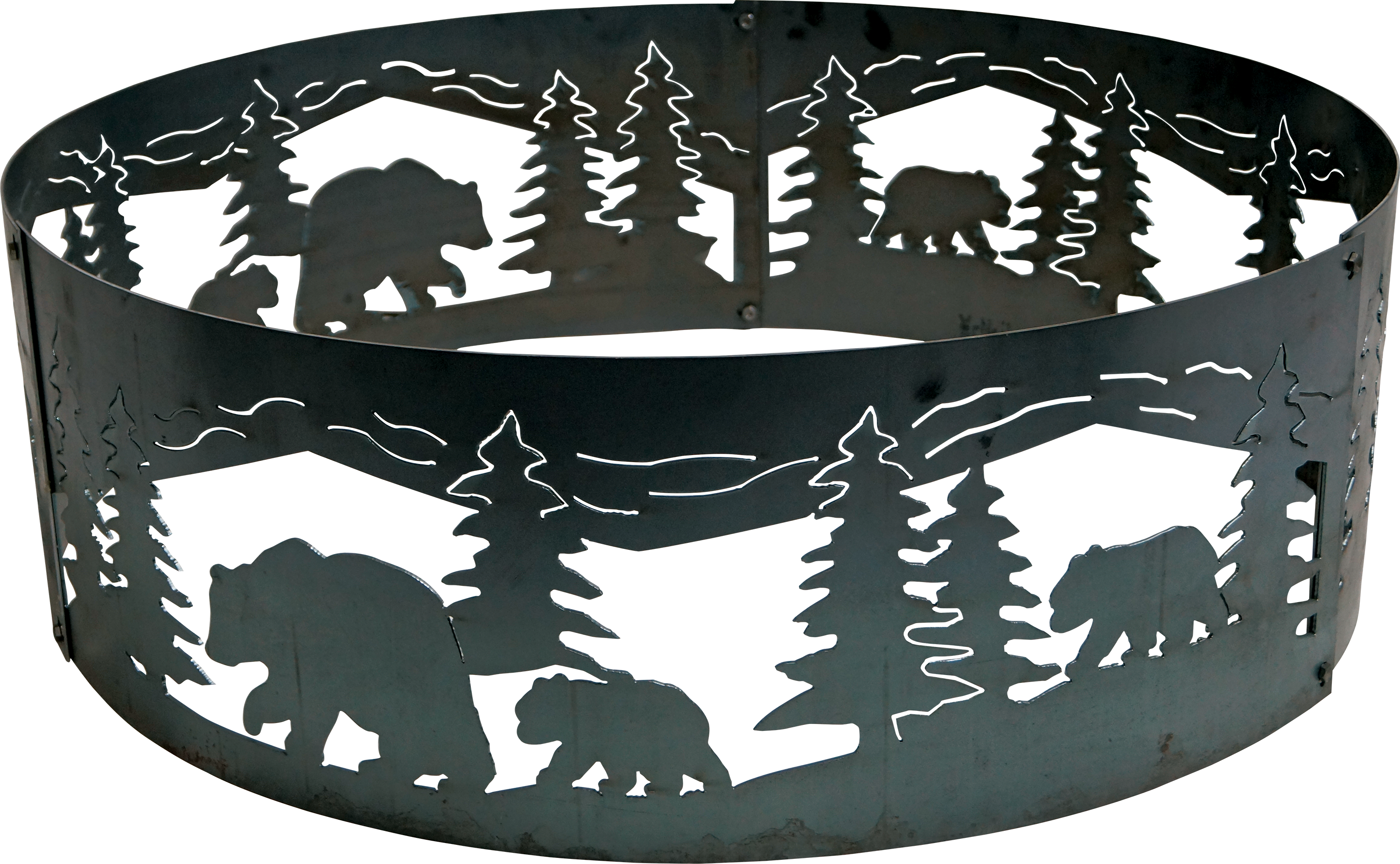 Image of P&ampD Metal Works Bear and Cub Campfire Ring - 48″ dia. x 12″H