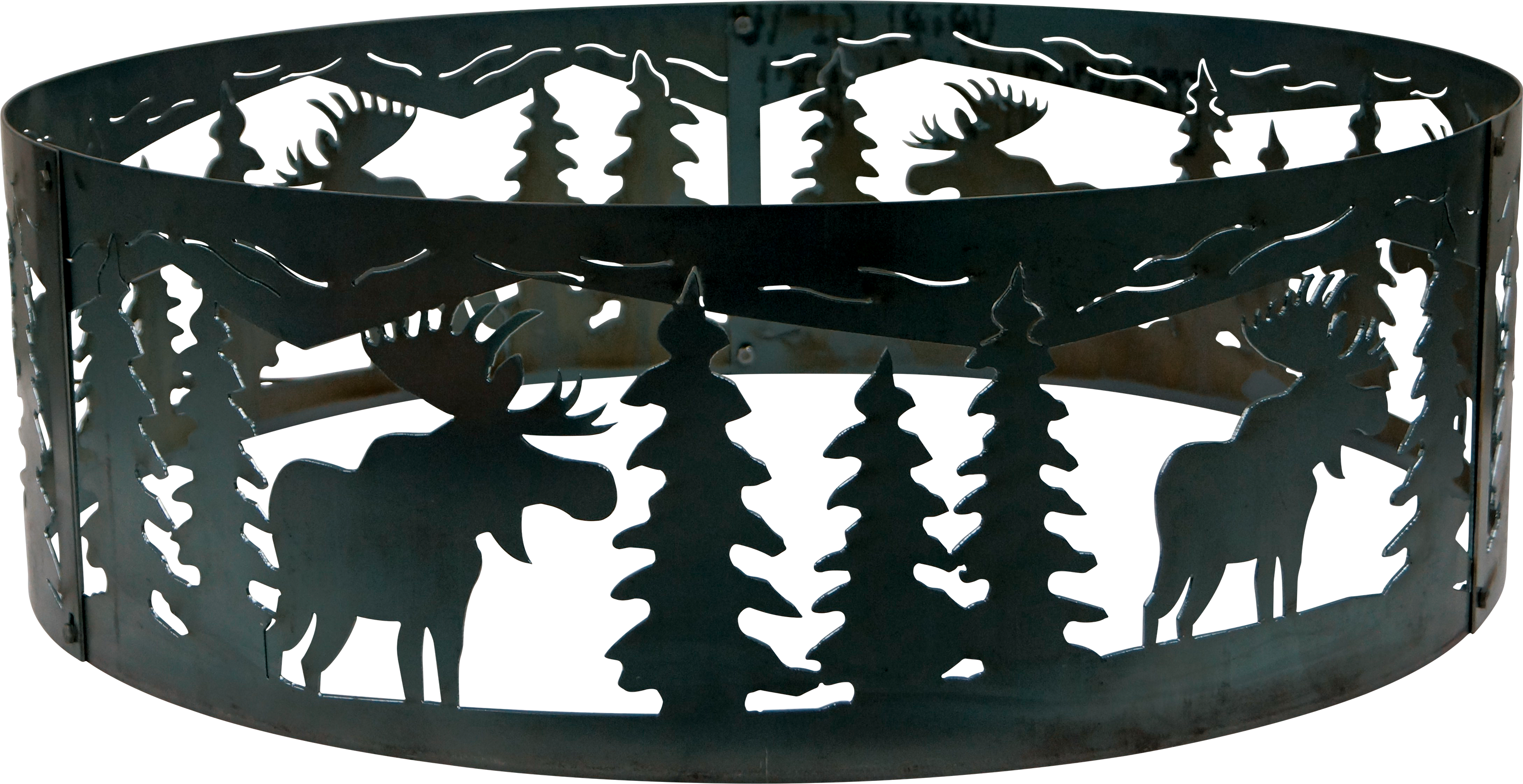 Image of P&ampD Metal Works Moose Campfire Ring - 30″ dia. x 10″H