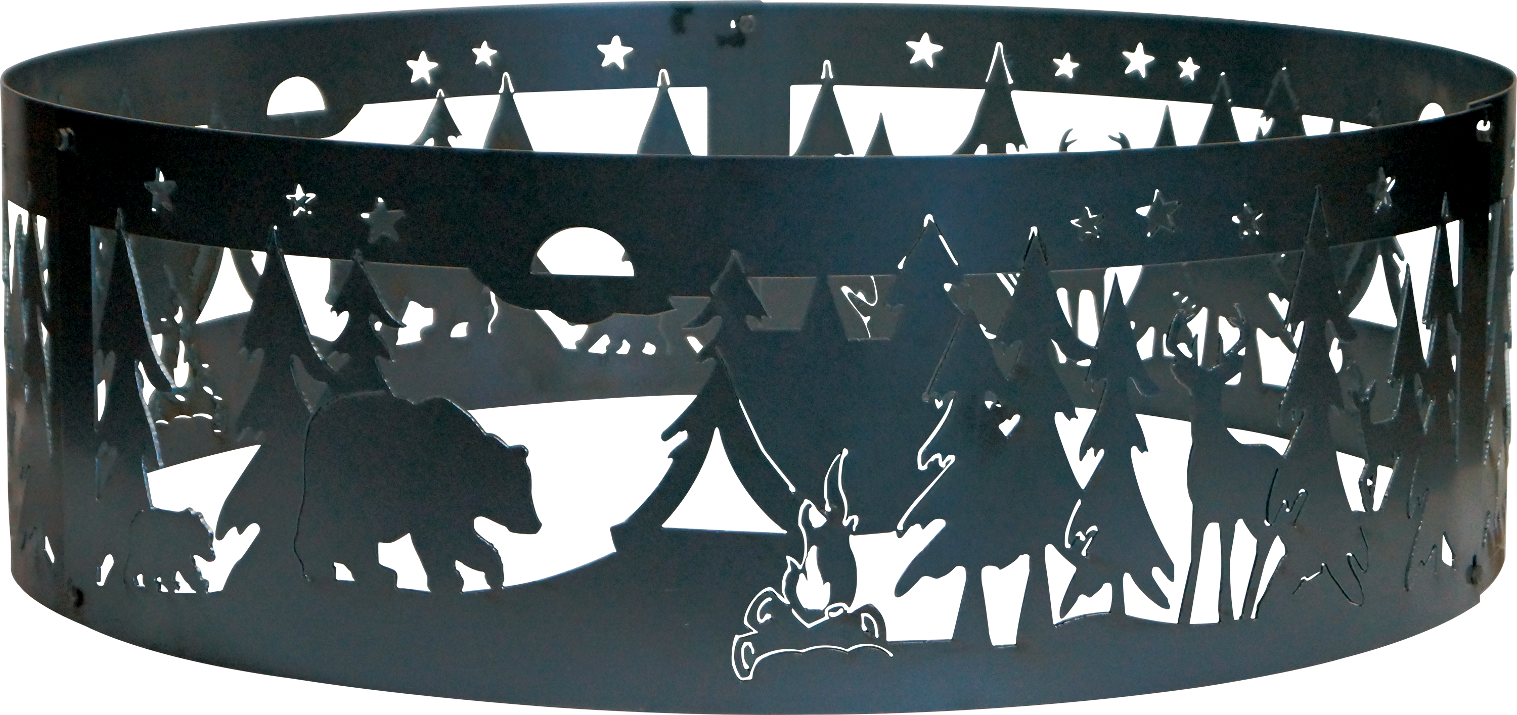 Image of P&ampD Metal Works Northwoods Campground Campfire Ring - 48″ dia x 12″H