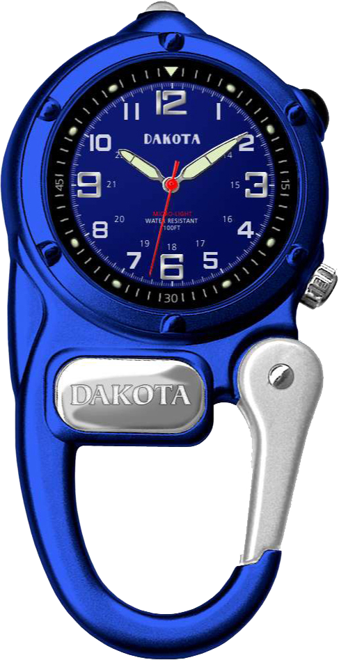 Dakota Mini Clip Microlight Carabiner Watch - Blue