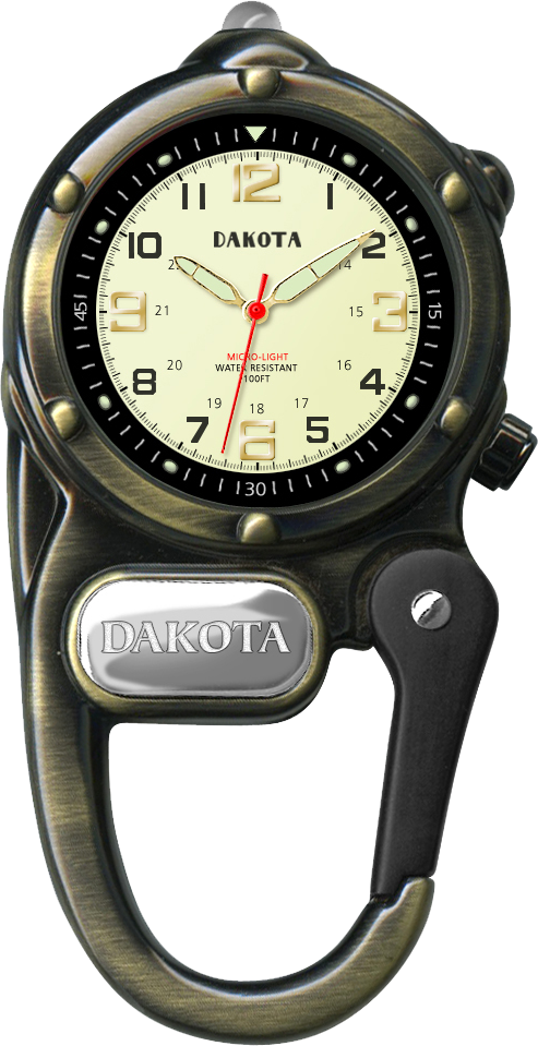 Dakota Mini Clip Microlight Carabiner Watch - Gold