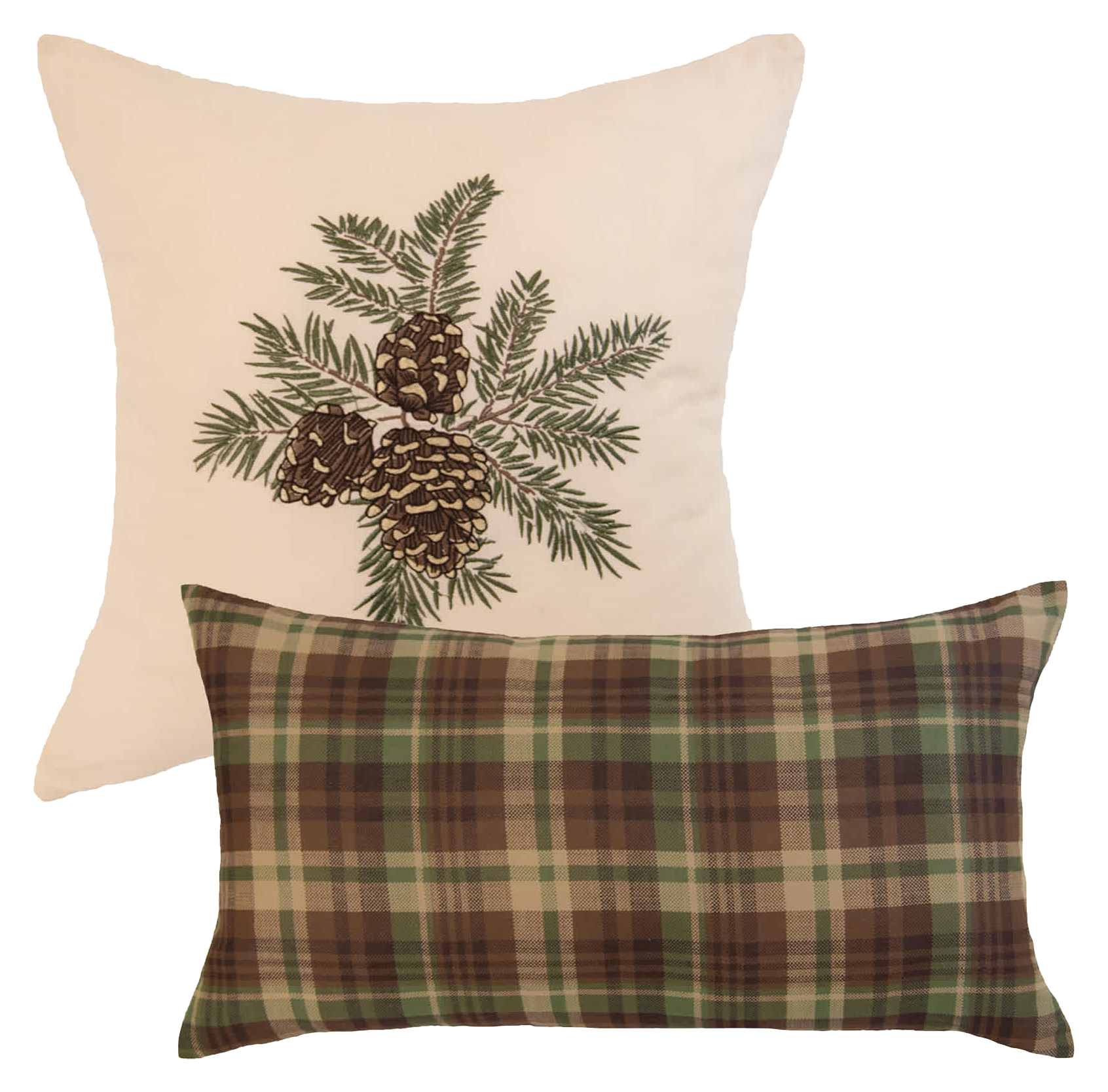 Donna Sharp Pine Star Embroidered 2-Piece Pillow Set